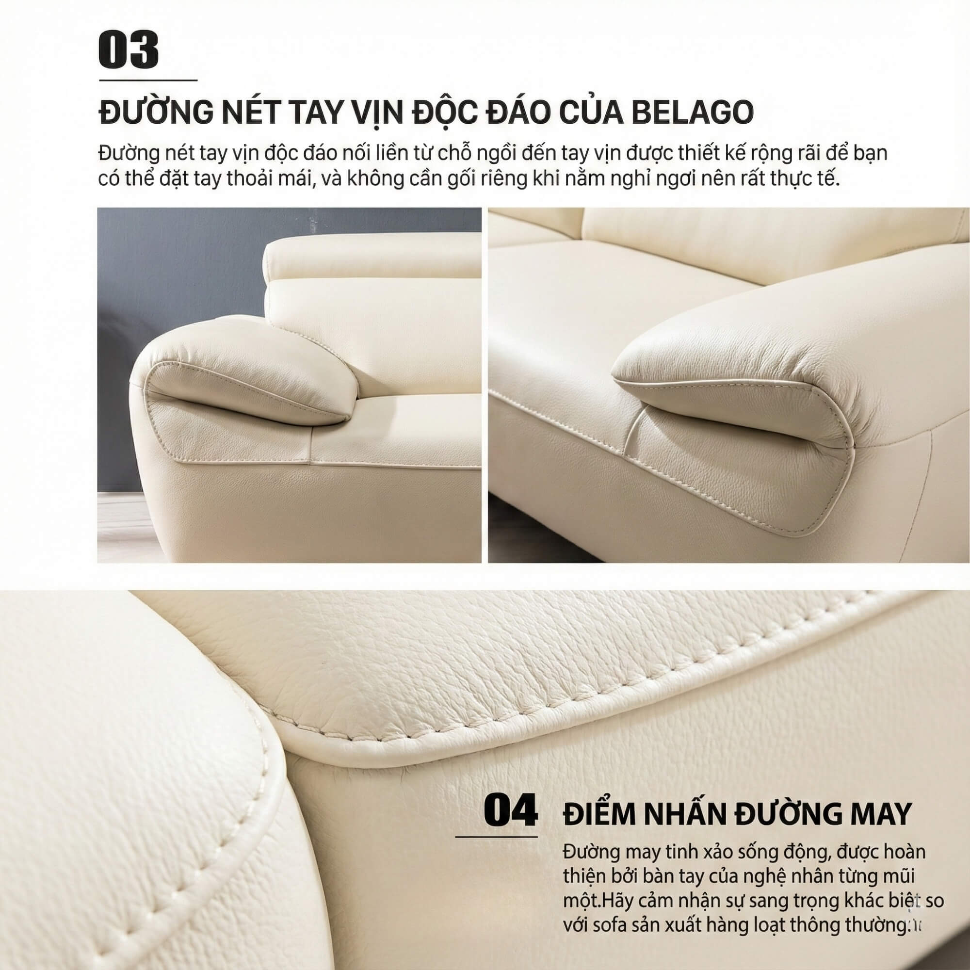 Sofa BELAGO - Sofa Băng Dáng Thuyền Bồng Bềnh Như Mây