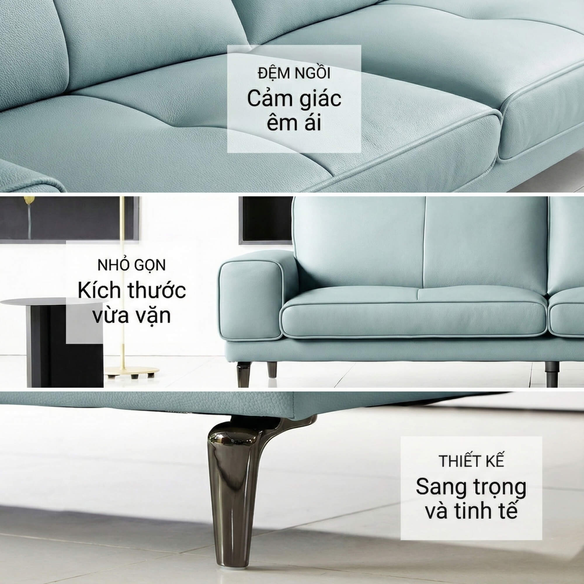 Sofa BELVE - Sofa Da Đơn Trẻ Trung Thư Giãn Sau Ngày Dài 