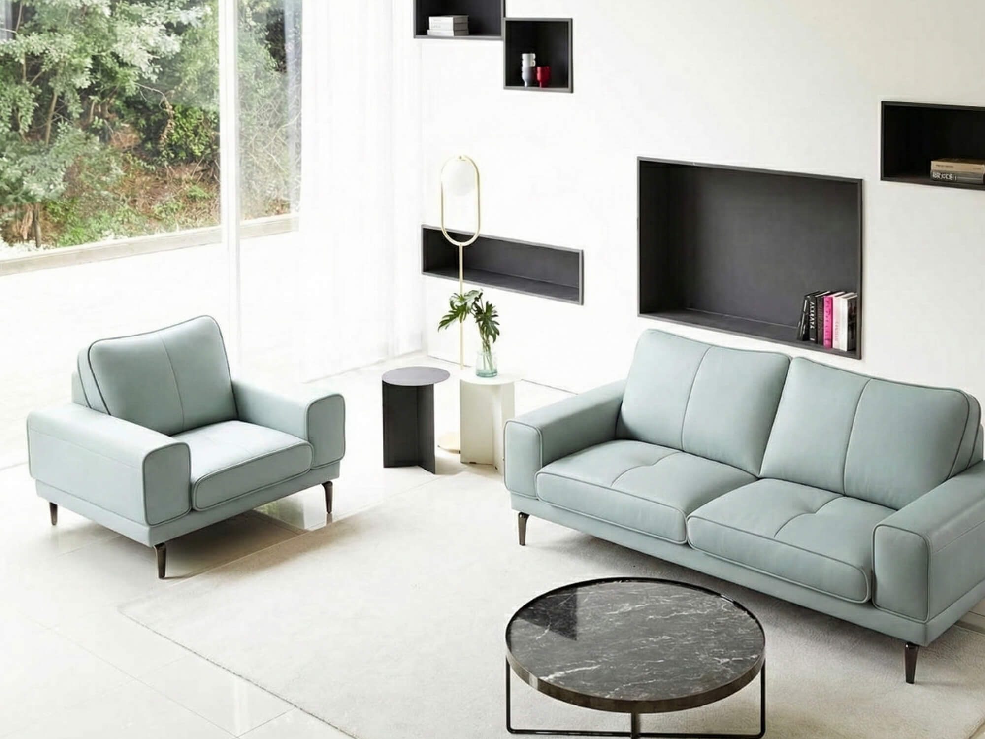 Sofa BELVE - Sofa Da Đơn Trẻ Trung Thư Giãn Sau Ngày Dài