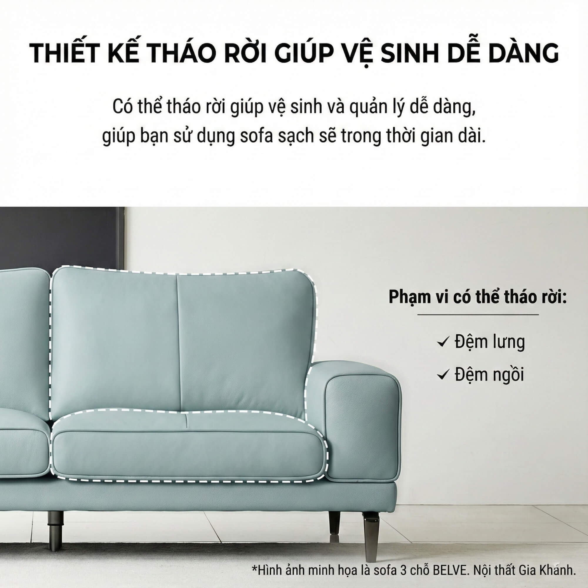 Sofa BELVE - Sofa Da Đơn Trẻ Trung Thư Giãn Sau Ngày Dài 