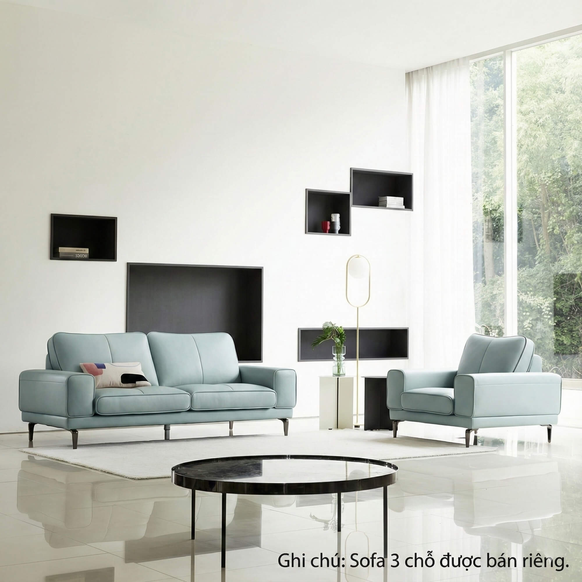 Sofa BELVE - Sofa Da Đơn Trẻ Trung Thư Giãn Sau Ngày Dài 