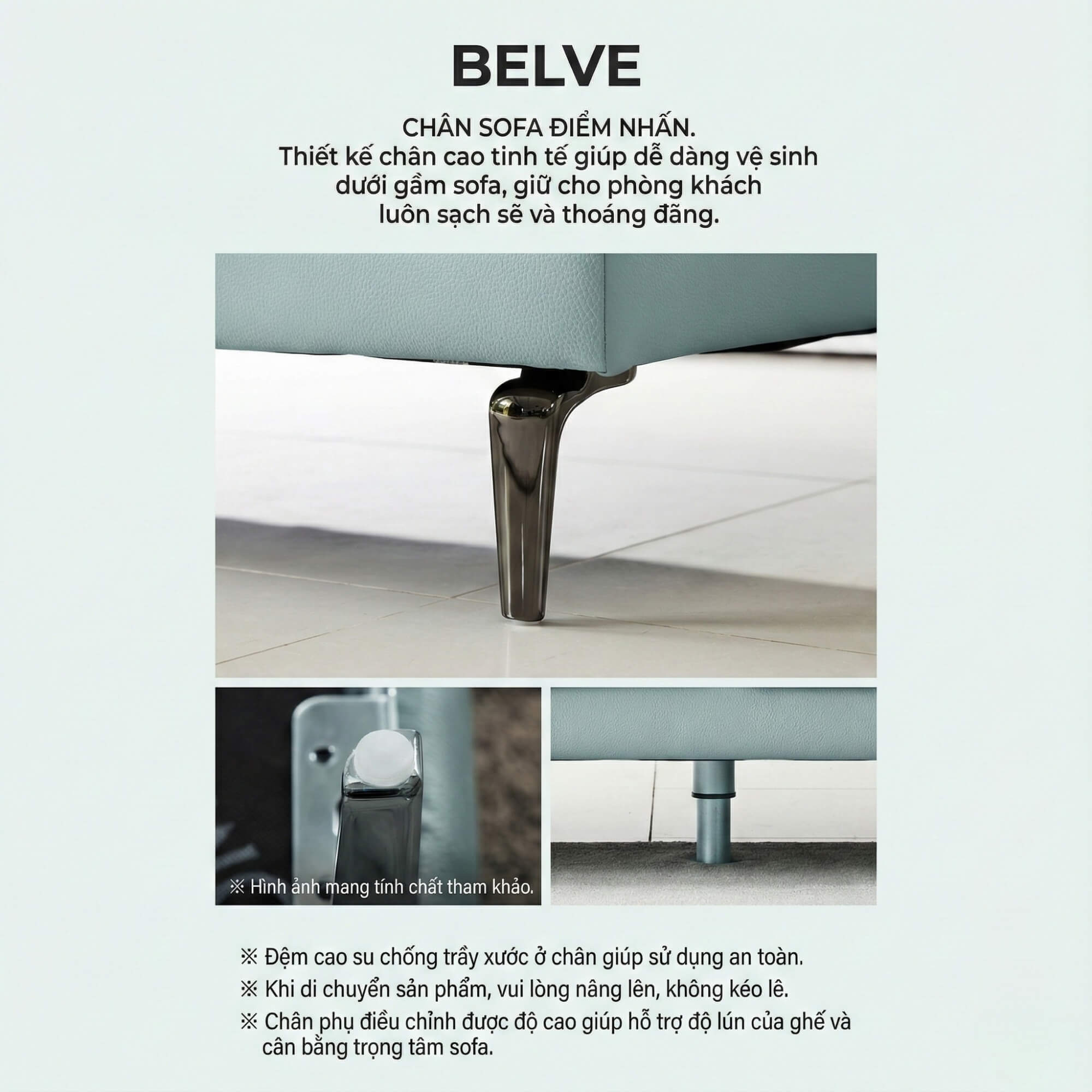 Sofa BELVE - Sofa Da Đơn Trẻ Trung Thư Giãn Sau Ngày Dài 