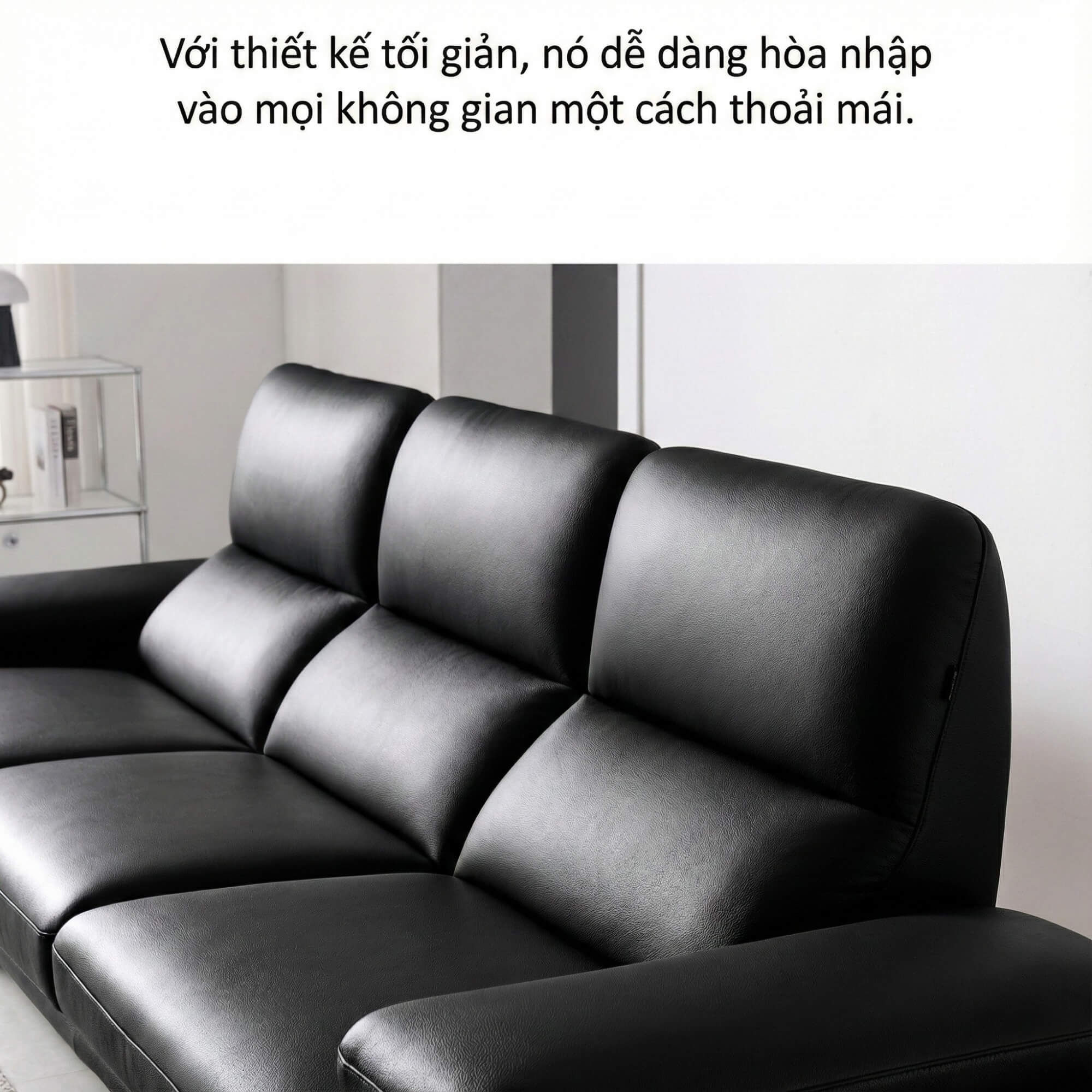 Sofa BENEDICT - Sofa Băng 4 Chỗ Bọc Da Với Tay Điều Chỉnh Thông Minh
