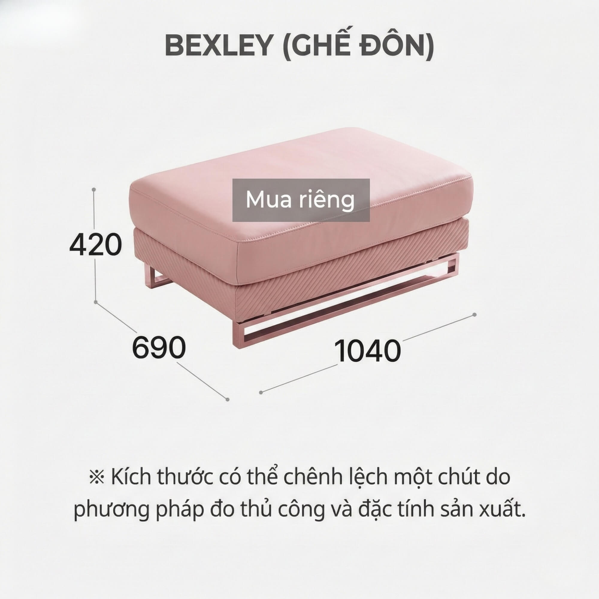 Sofa BEXLEY – Sofa Da 4 Chỗ Hiện Đại Thiết Kế Tựa Đầu Thông Minh Đẳng Cấp