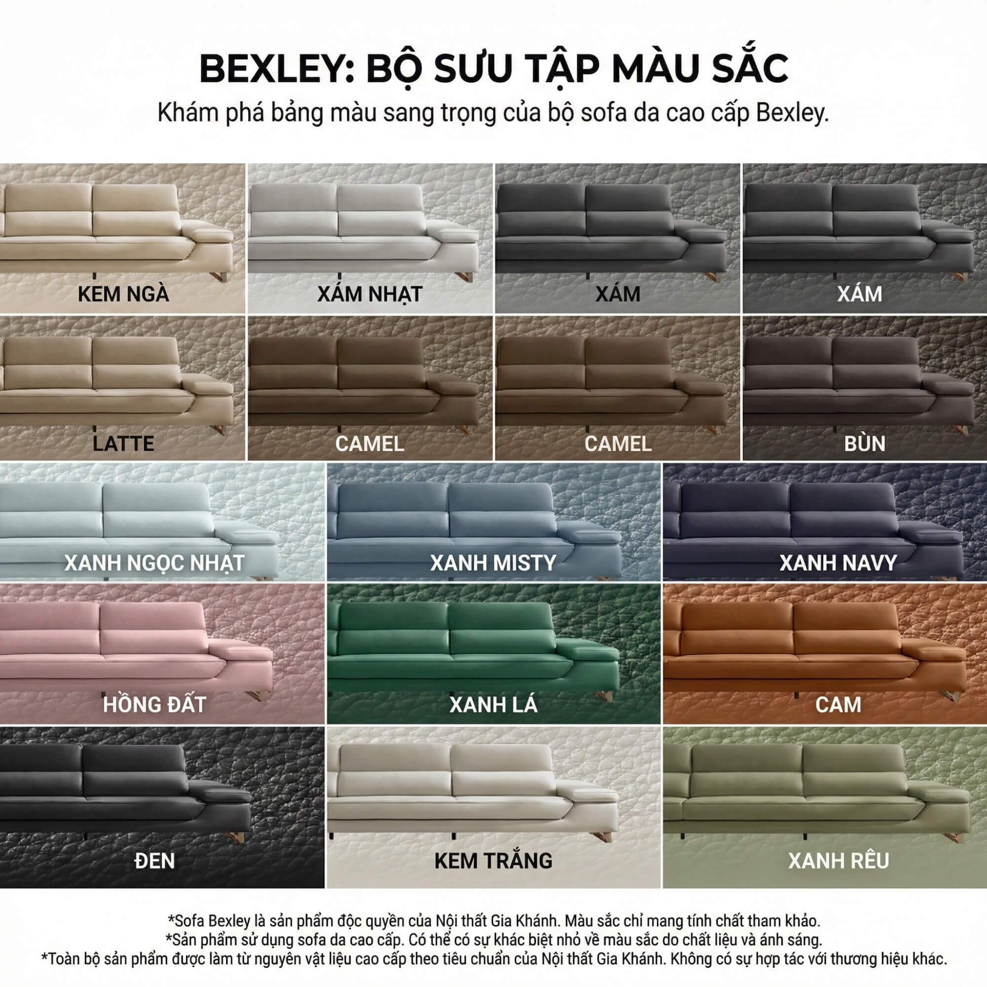 Sofa BEXLEY – Sofa Da 4 Chỗ Hiện Đại Thiết Kế Tựa Đầu Thông Minh Đẳng Cấp