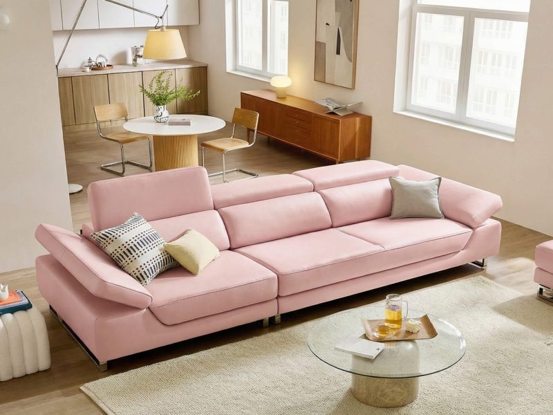 Sofa BEXLEY – Sofa Da 4 Chỗ Hiện Đại Thiết Kế Tựa Đầu Thông Minh Đẳng Cấp