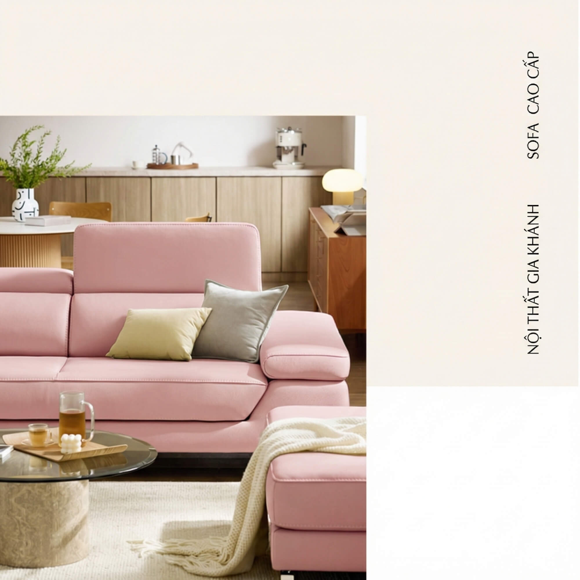 Sofa BEXLEY – Sofa Da 4 Chỗ Hiện Đại Thiết Kế Tựa Đầu Thông Minh Đẳng Cấp