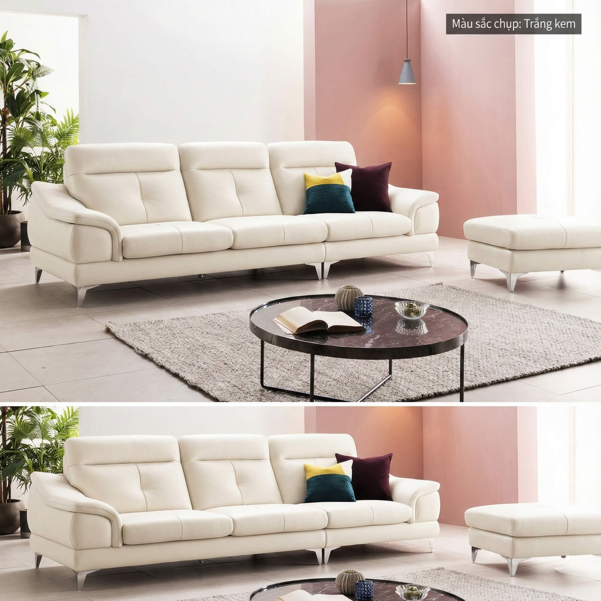 Sofa BLUEPRINT - Sofa Băng Bọc Da Bắc Âu Thiết Kế Tối Giản Tinh Tế