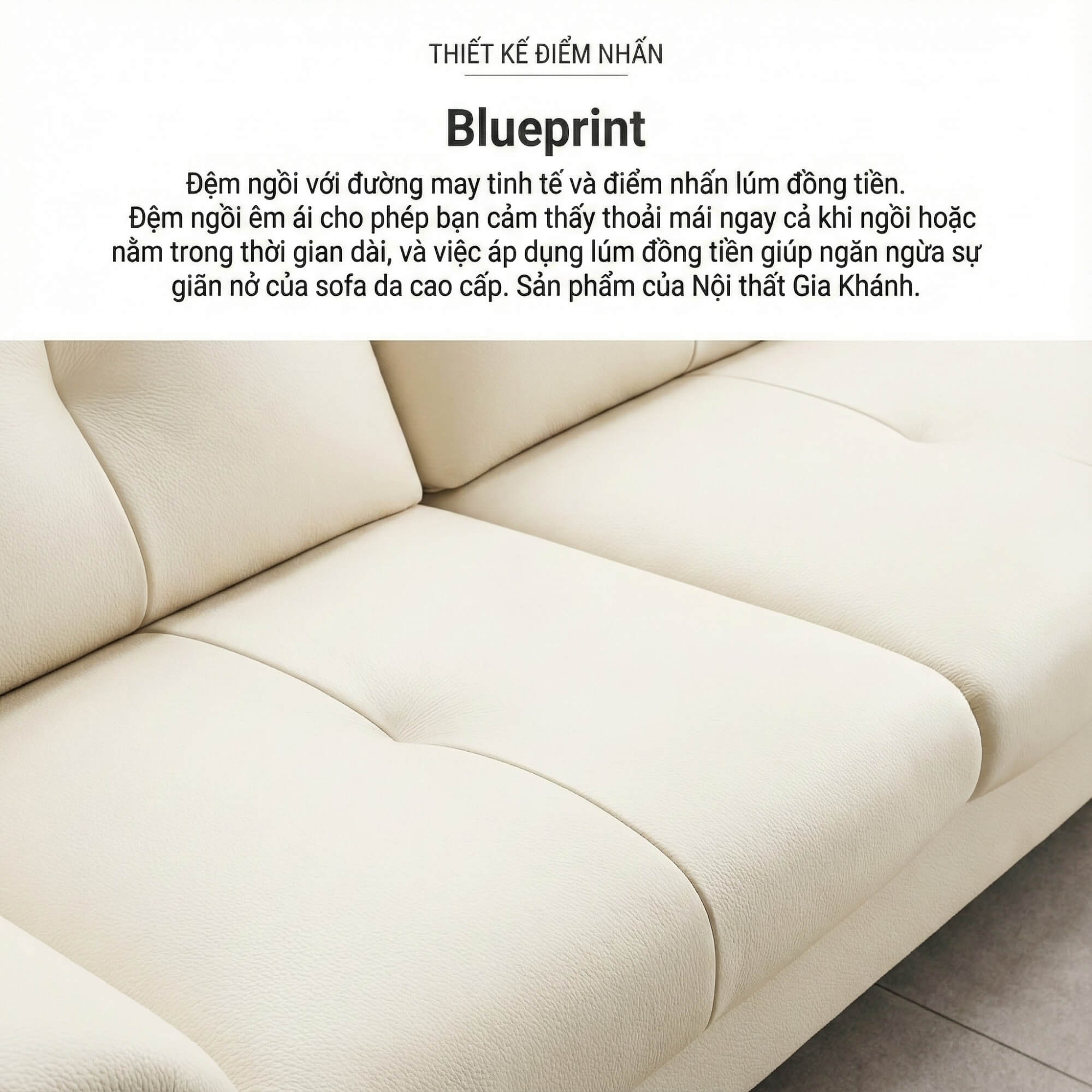 Sofa BLUEPRINT - Sofa Băng Bọc Da Bắc Âu Thiết Kế Tối Giản Tinh Tế