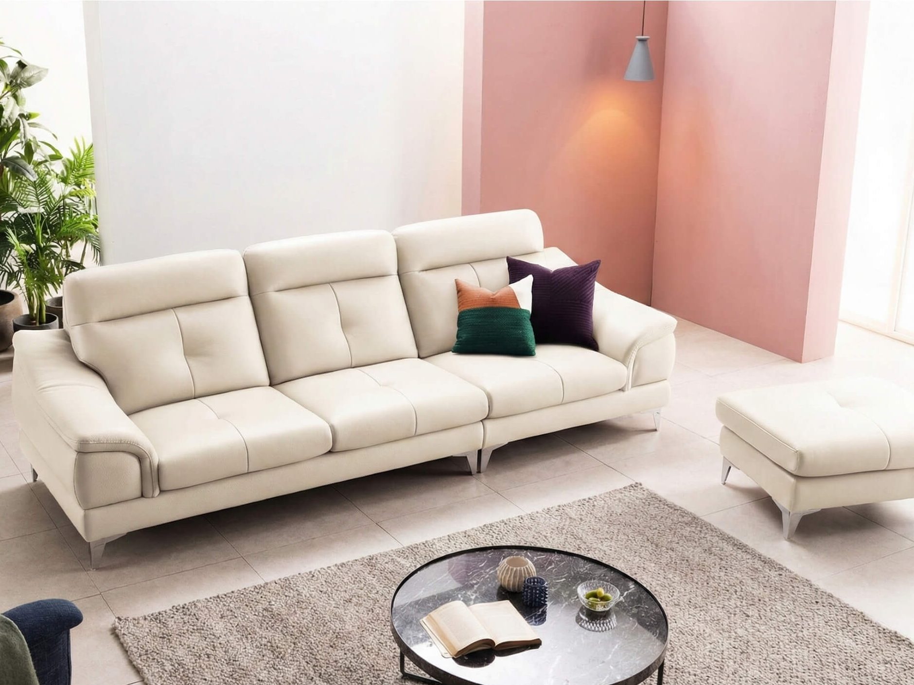 Sofa BLUEPRINT - Sofa Băng Bọc Da Bắc Âu Thiết Kế Tối Giản Tinh Tế