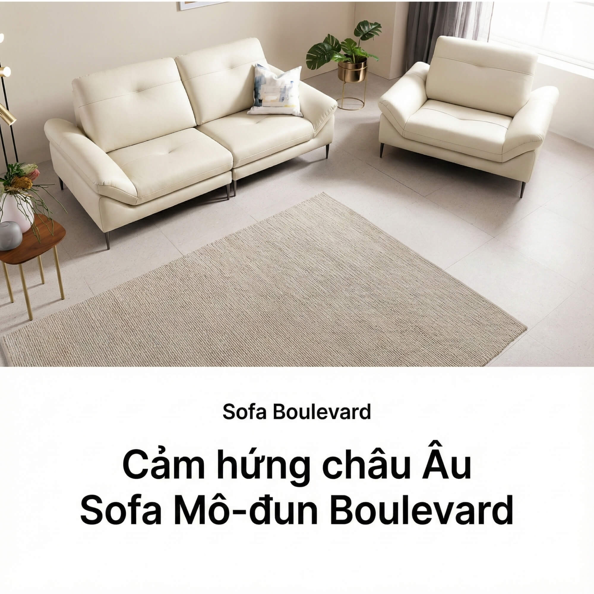 Sofa Boulevard – Bộ Sofa Hiện Đại Bọc Da Cao Cấp Mô-đun Tự Do