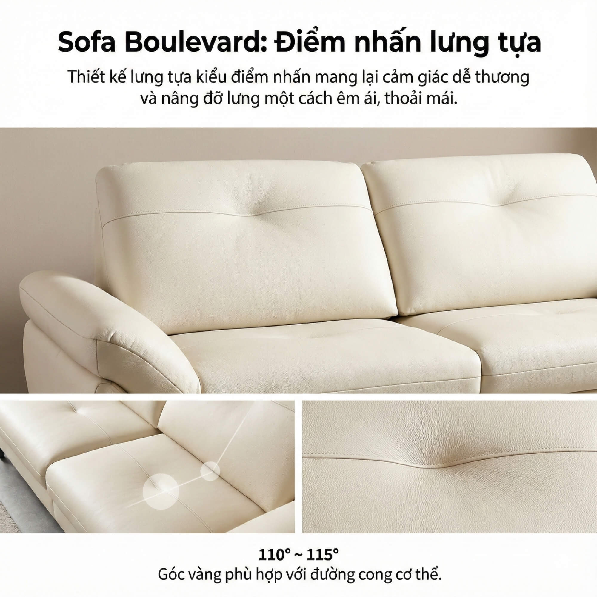 Sofa Boulevard – Bộ Sofa Hiện Đại Bọc Da Cao Cấp Mô-đun Tự Do