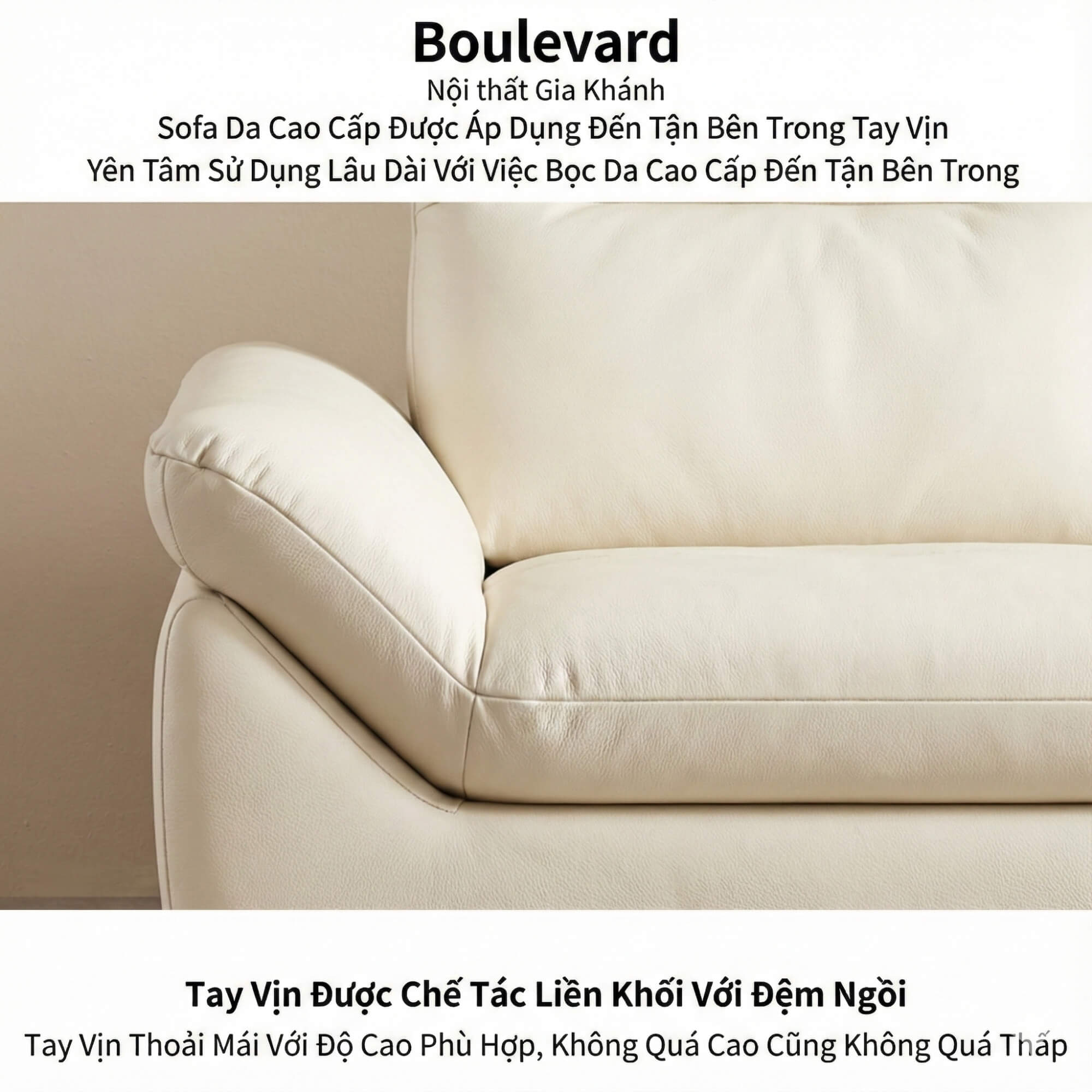 Sofa Boulevard – Bộ Sofa Hiện Đại Bọc Da Cao Cấp Mô-đun Tự Do
