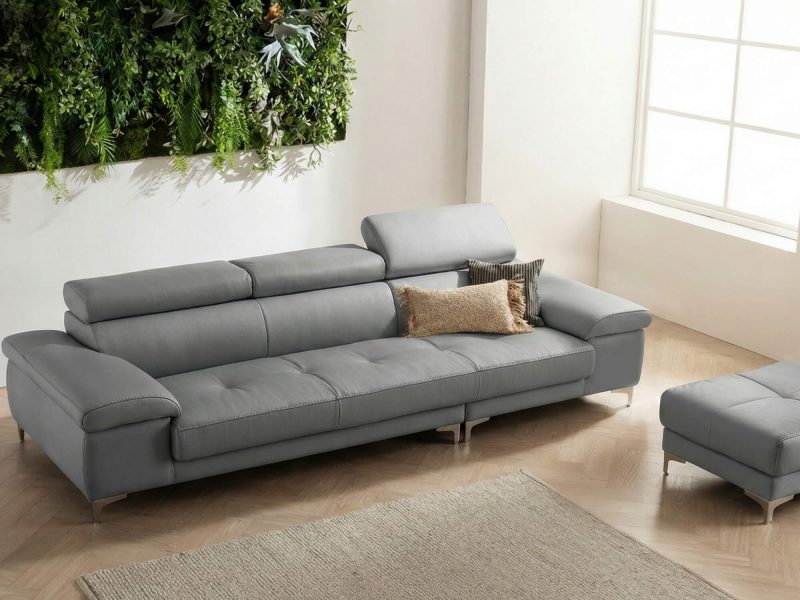 Sofa BRIO – Sofa Da Dáng Văng Hiện Đại Đa Chức Năng Tựa Đầu Điều Chỉnh