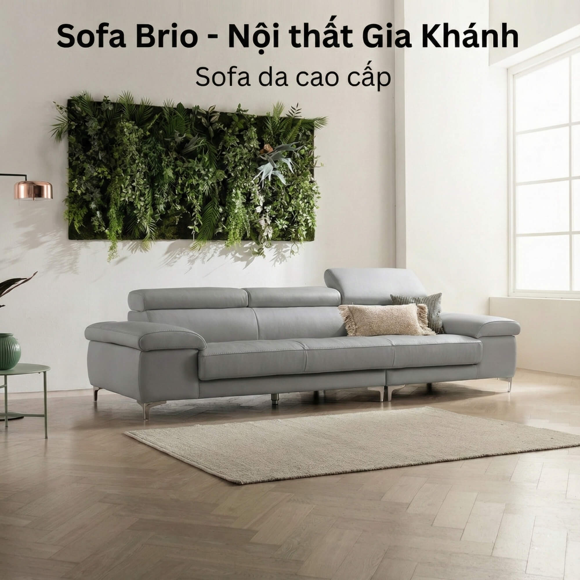 Sofa BRIO – Sofa Da Dáng Văng Hiện Đại Đa Chức Năng Tựa Đầu Điều Chỉnh