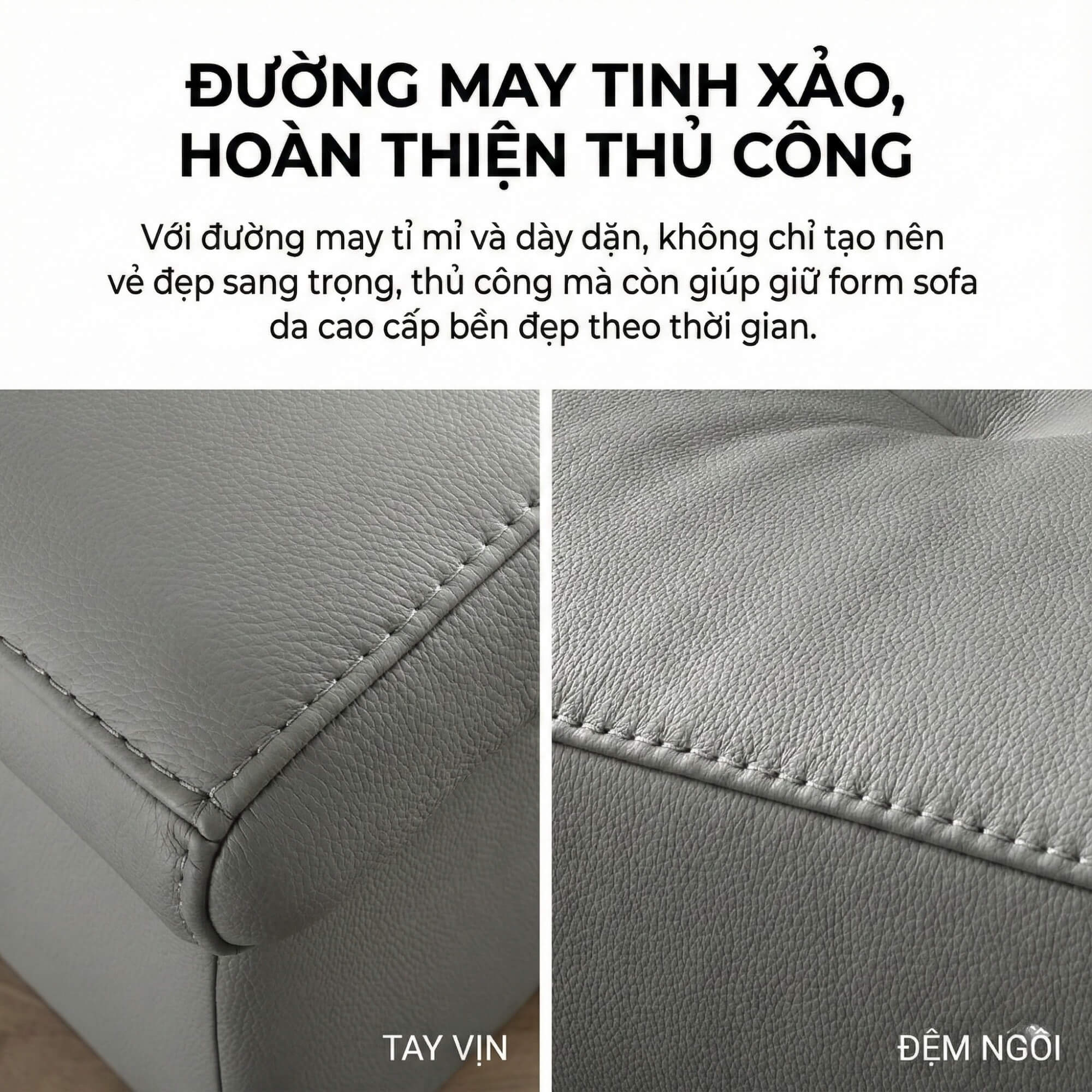 Sofa BRIO – Sofa Da Dáng Văng Hiện Đại Đa Chức Năng Tựa Đầu Điều Chỉnh