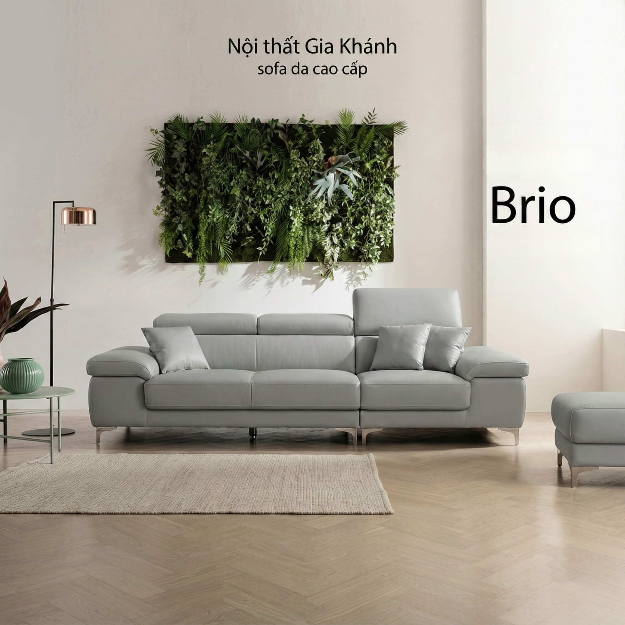 Sofa BRIO – Sofa Da Dáng Văng Hiện Đại Đa Chức Năng Tựa Đầu Điều Chỉnh