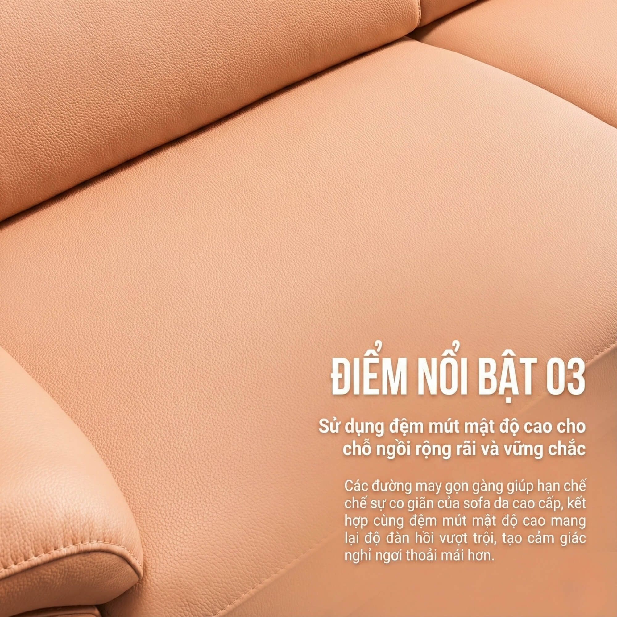 Sofa CENTERRA - Sofa Góc Bọc Da Thiết Kế Tựa Đầu Thông Minh