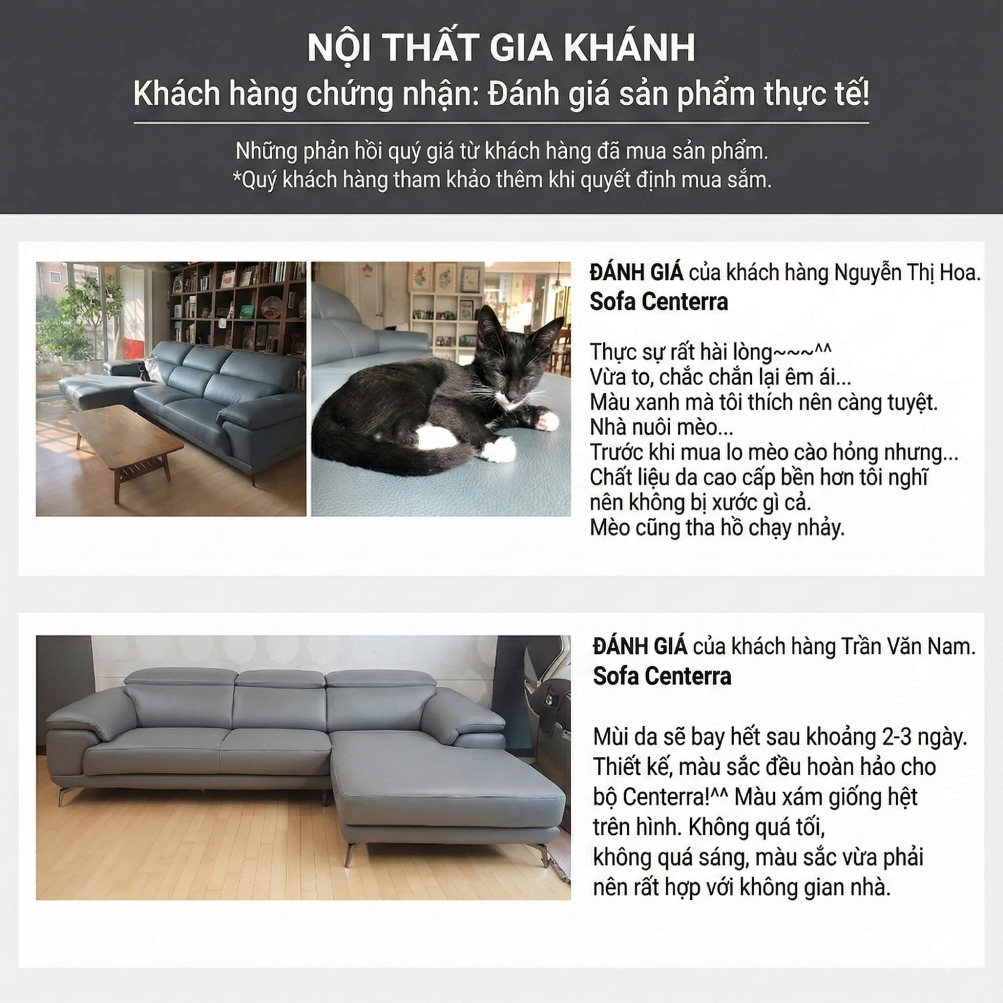 Sofa CENTERRA - Sofa Góc Bọc Da Thiết Kế Tựa Đầu Thông Minh