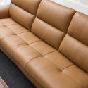 Sofa CLOVERA - Sofa Băng Bọc Da Tay Vịn Thấp Thư Giãn