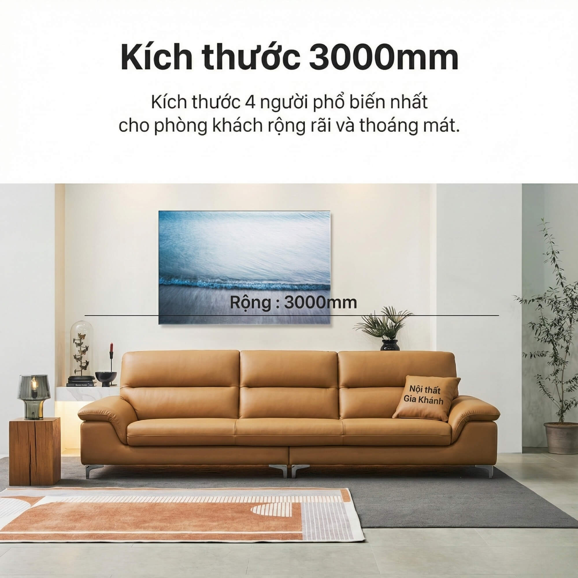 Sofa CLOVERA - Sofa Băng Bọc Da Tay Vịn Thấp Thư Giãn