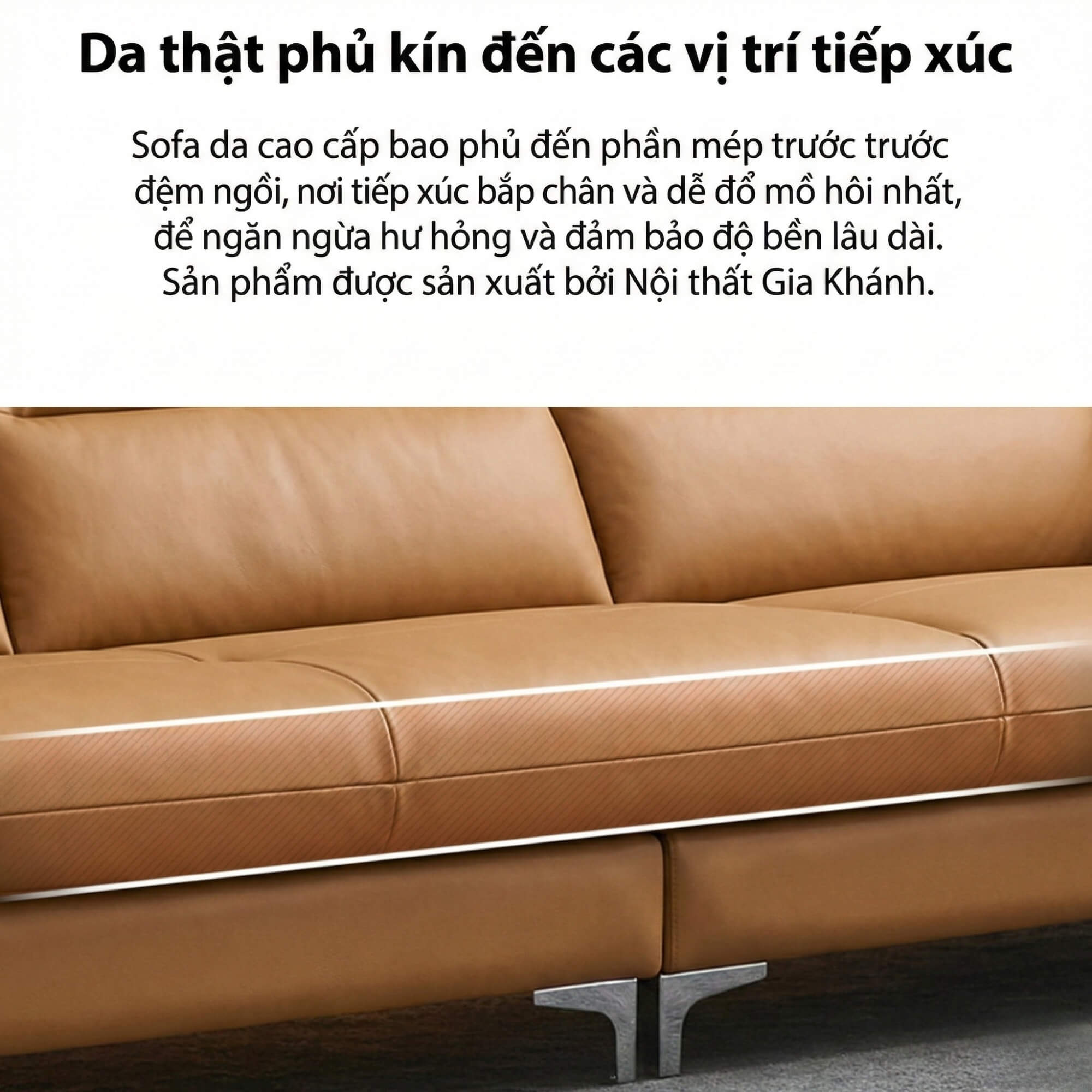 Sofa CLOVERA - Sofa Băng Bọc Da Tay Vịn Thấp Thư Giãn