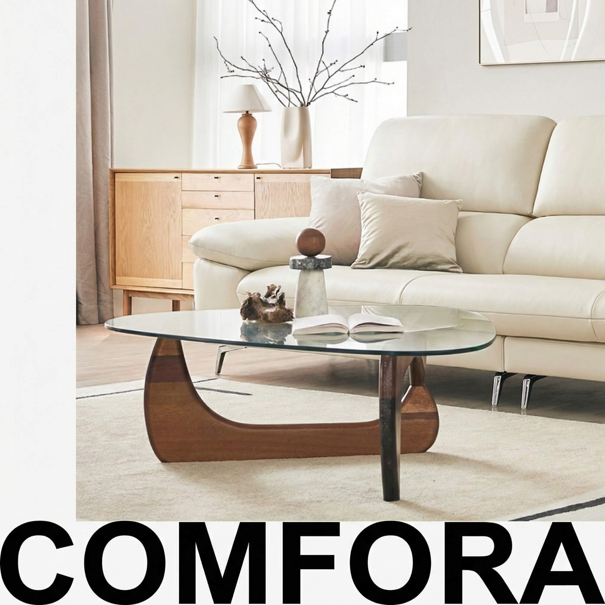 Sofa COMFORA - Sofa Băng Cao Cấp Tinh Tế Tay Vịn Thấp Thoải Mái