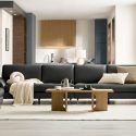 Sofa COMMONRY - Sofa Băng Bọc Da Tay Vịn Thấp Cho Cơ Thể Nghỉ Ngơi
