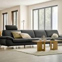 Sofa COMMONRY - Sofa Băng Bọc Da Tay Vịn Thấp Cho Cơ Thể Nghỉ Ngơi