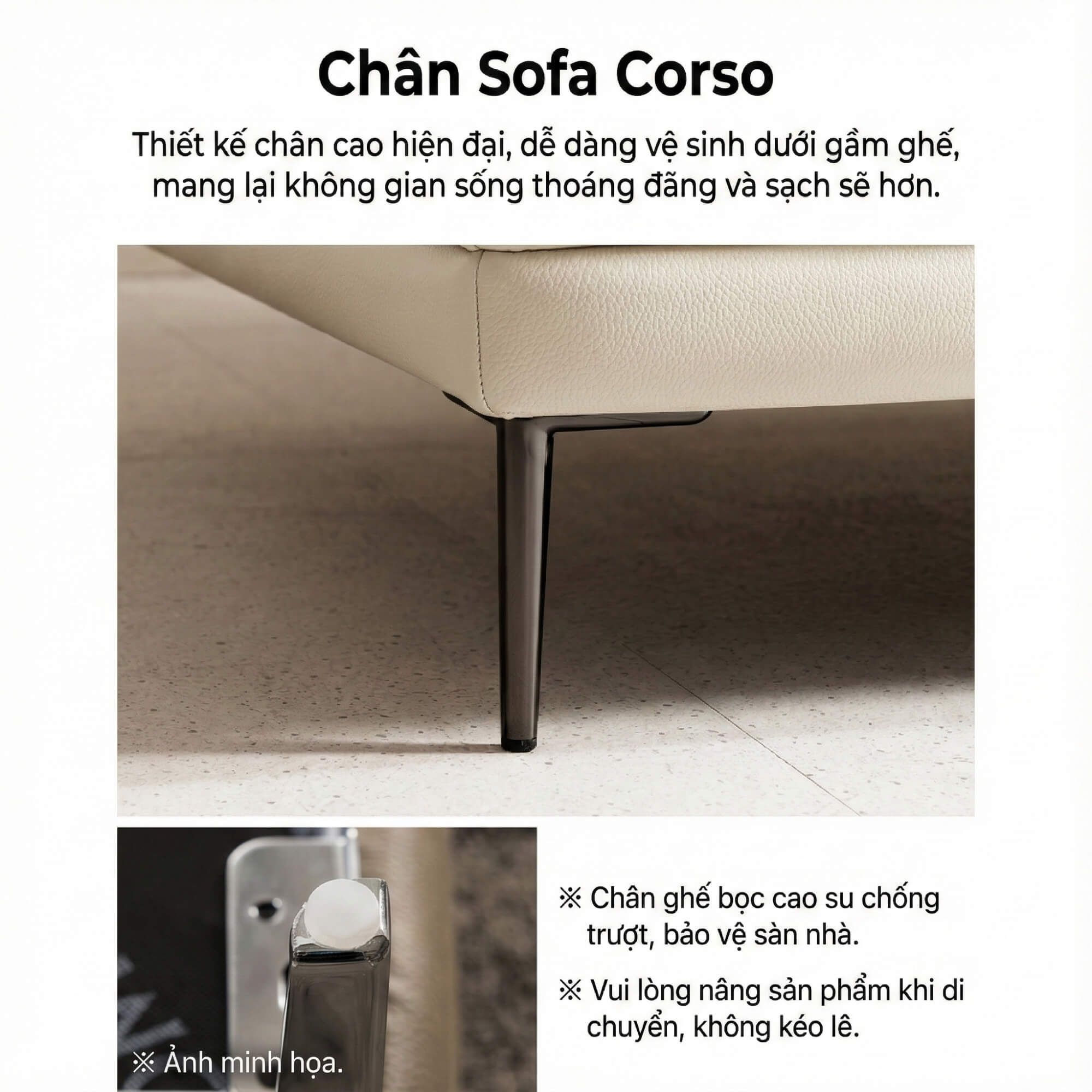 Sofa CORSO – Sofa Băng Module Hiện Đại Bọc Da Tự Do Tùy Biến