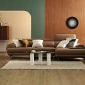 Sofa COZELIA - Sofa Góc Bọc Da Với Tựa Lưng Đa Năng Hiện Đại