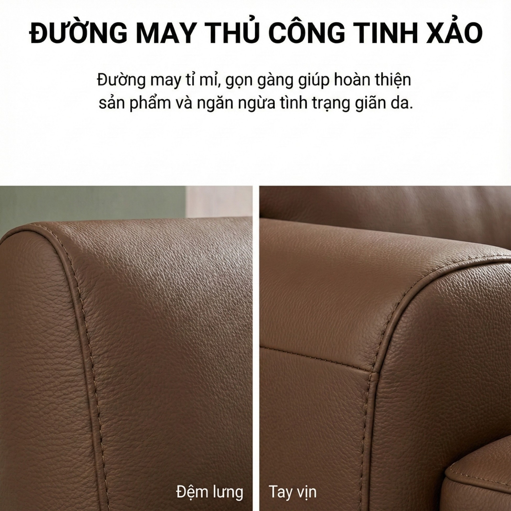 Sofa COZELIA - Sofa Góc Bọc Da Với Tựa Lưng Đa Năng Hiện Đại