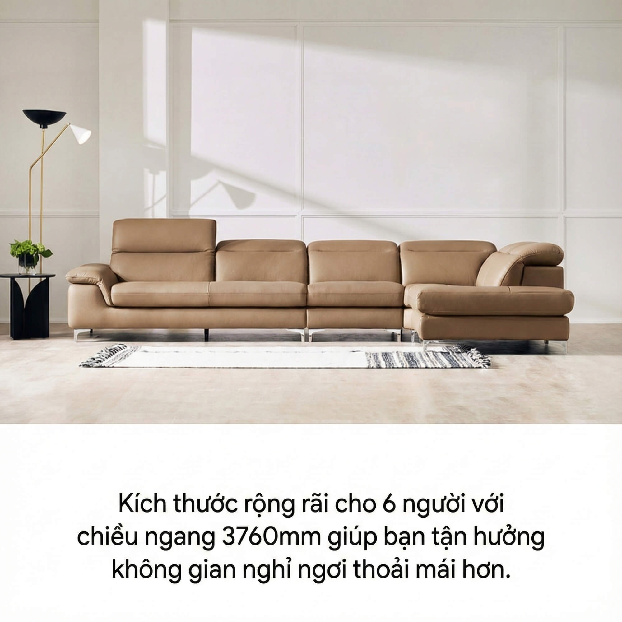 Sofa CUSHIVA – Sofa Da Cao Cấp 6 Chỗ Góc L Hiện Đại Sang Trọng