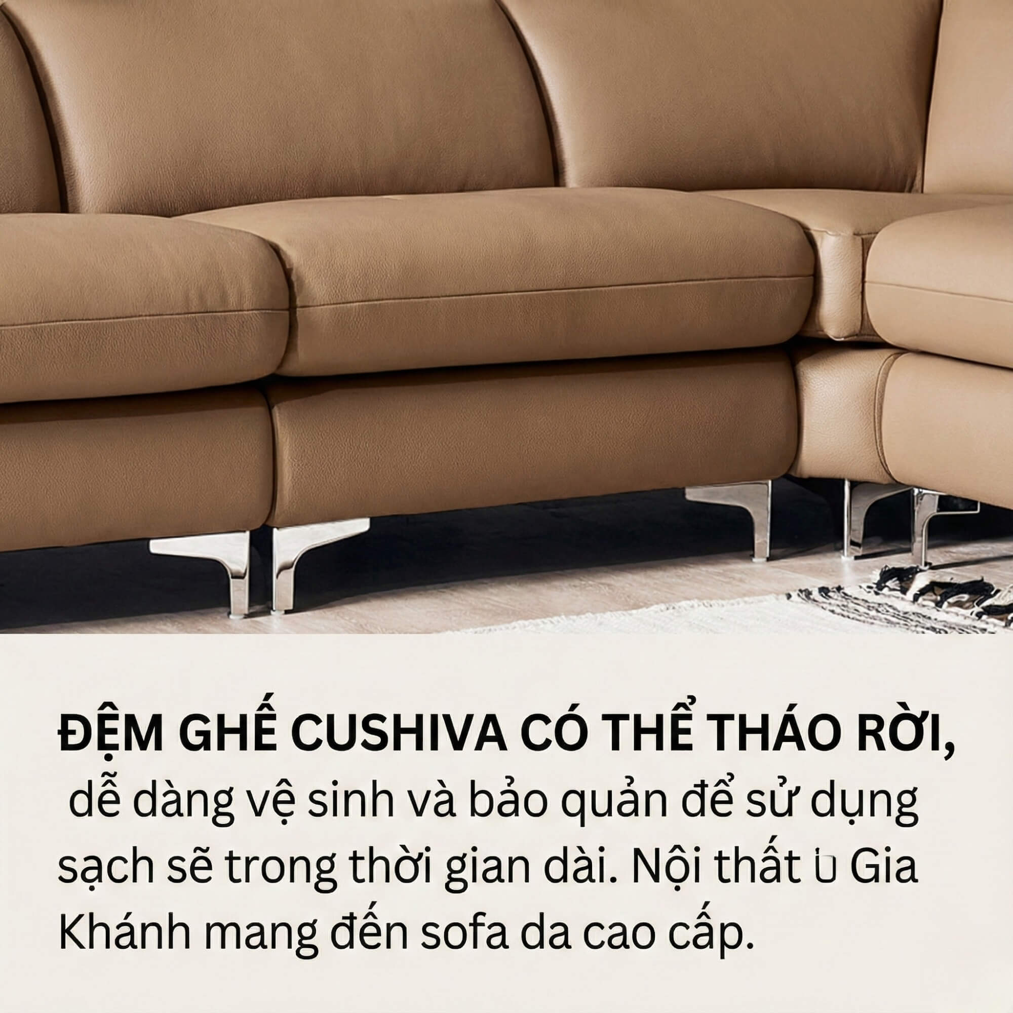 Sofa CUSHIVA – Sofa Da Cao Cấp 6 Chỗ Góc L Hiện Đại Sang Trọng