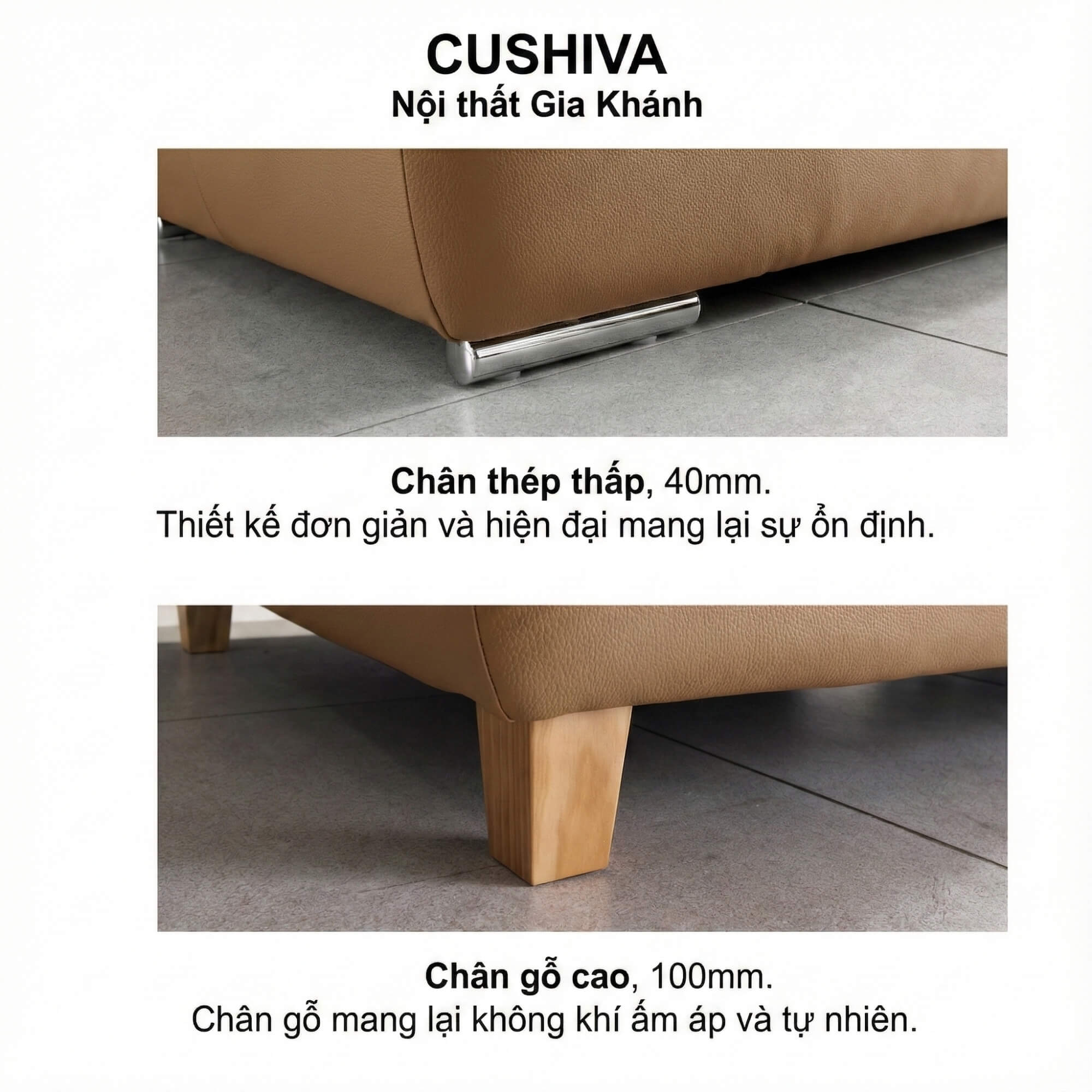 Sofa CUSHIVA – Sofa Da Cao Cấp 6 Chỗ Góc L Hiện Đại Sang Trọng