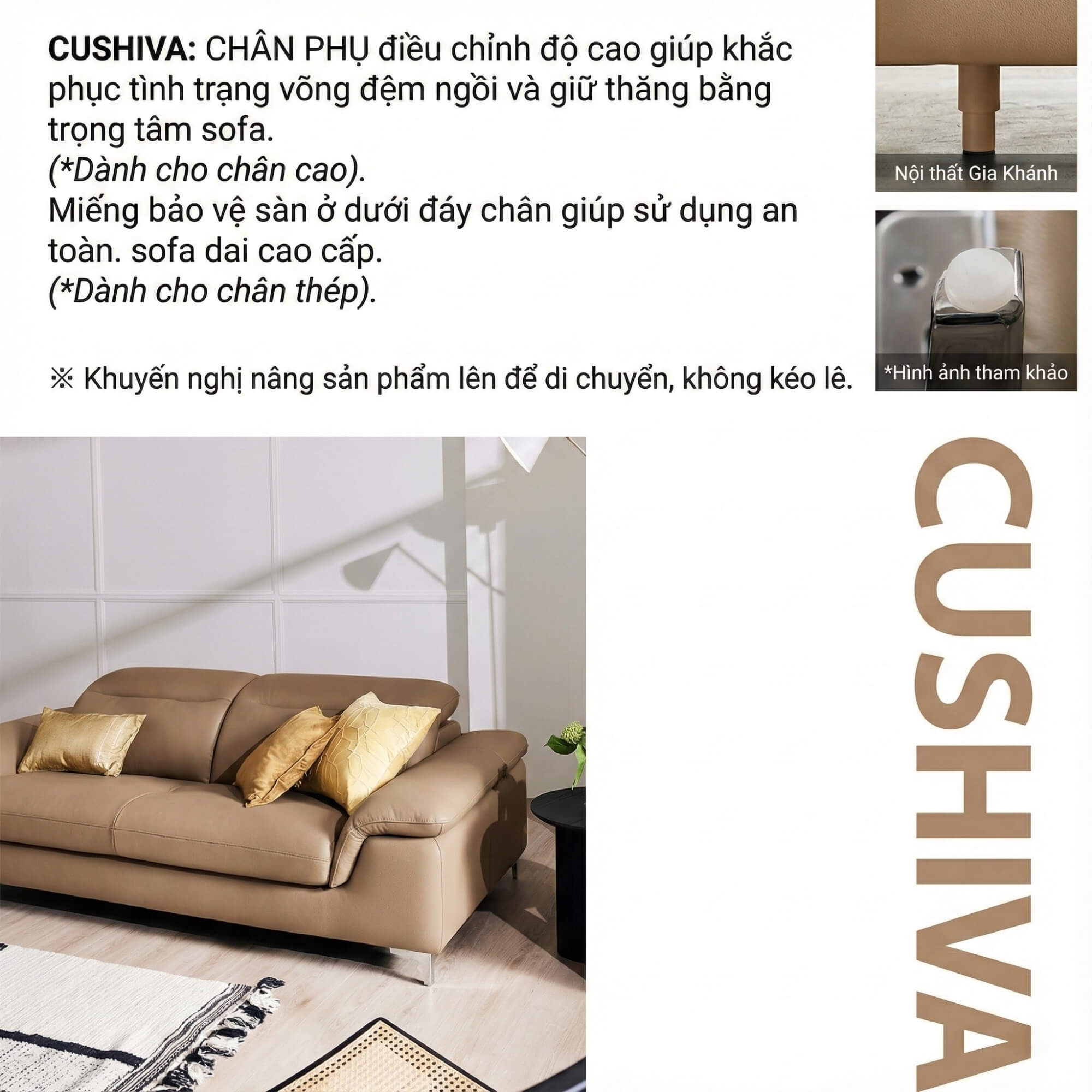 Sofa CUSHIVA – Sofa Da Cao Cấp 6 Chỗ Góc L Hiện Đại Sang Trọng