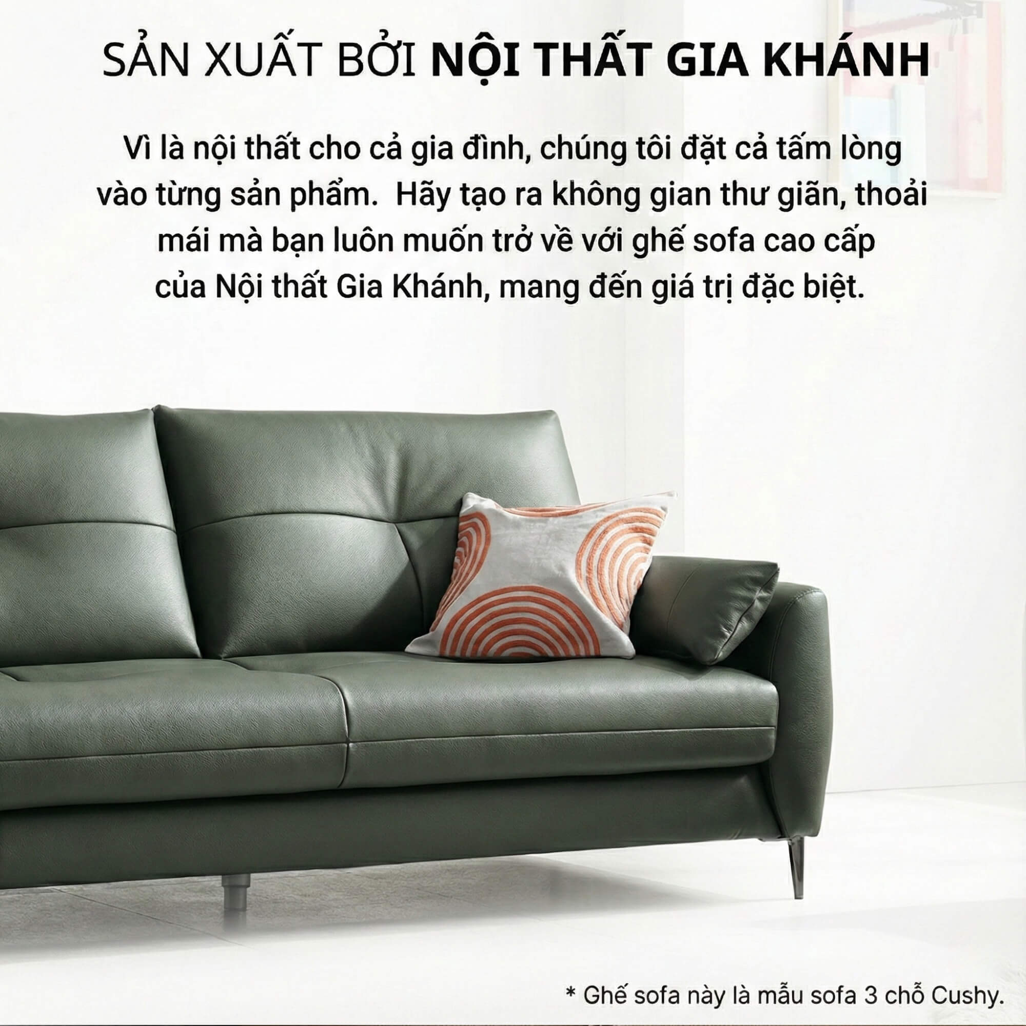Sofa CUSHY - Sofa Đơn Bọc Da Thư Giãn Cho Gia Đình