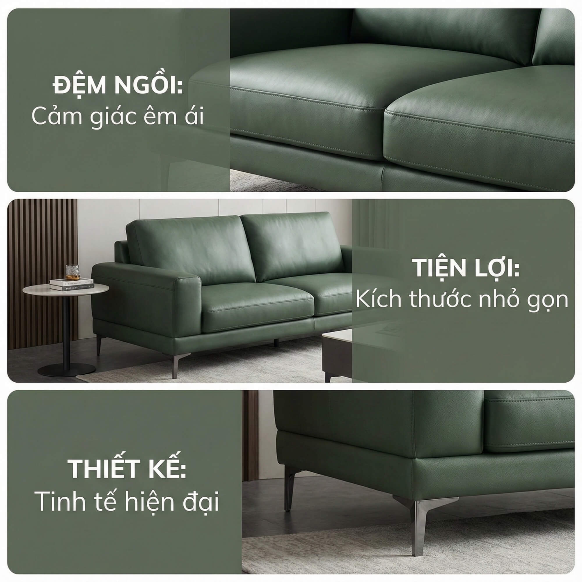 Sofa CUSHY - Sofa Đơn Bọc Da Thư Giãn Cho Gia Đình