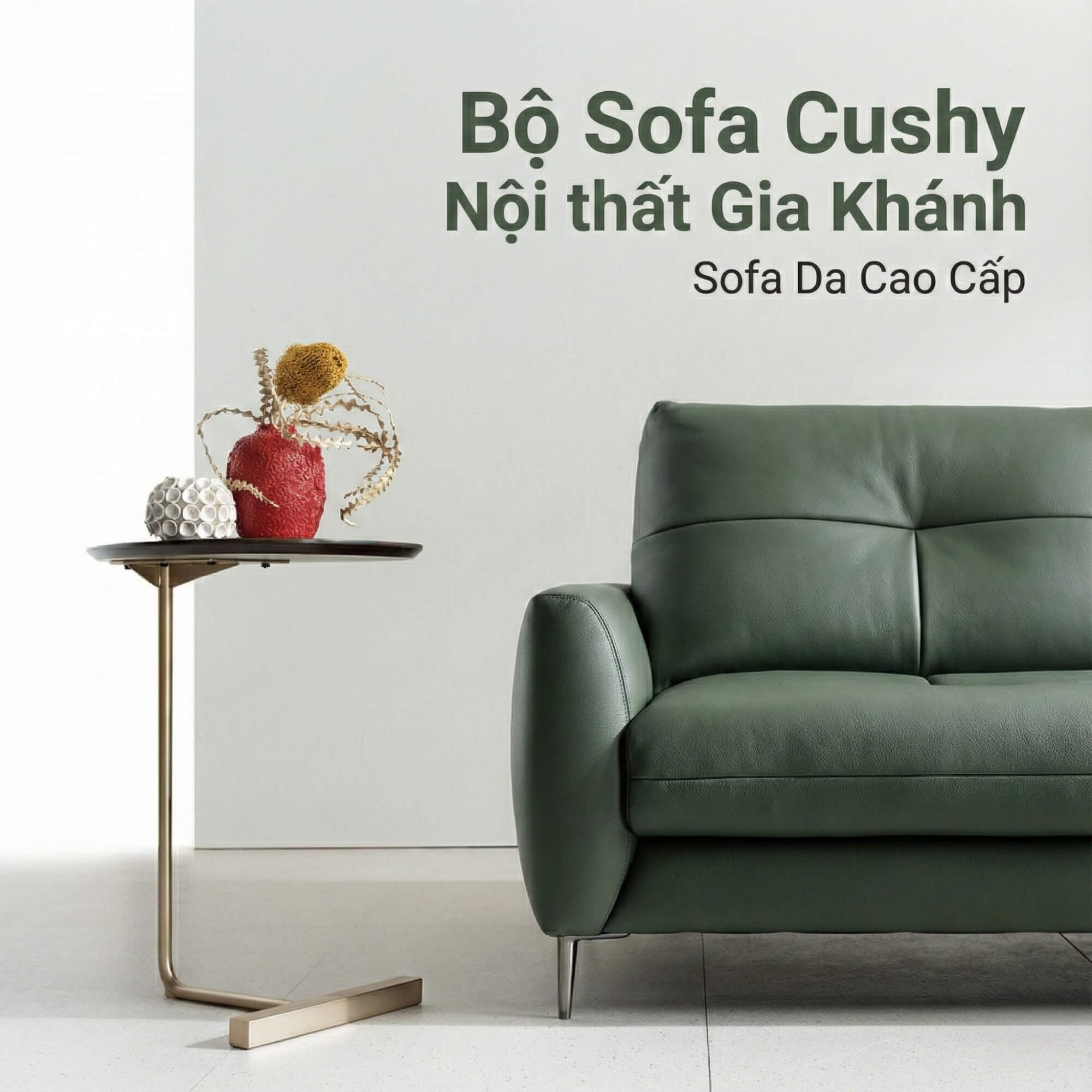 Sofa CUSHY - Sofa Đơn Bọc Da Thư Giãn Cho Gia Đình