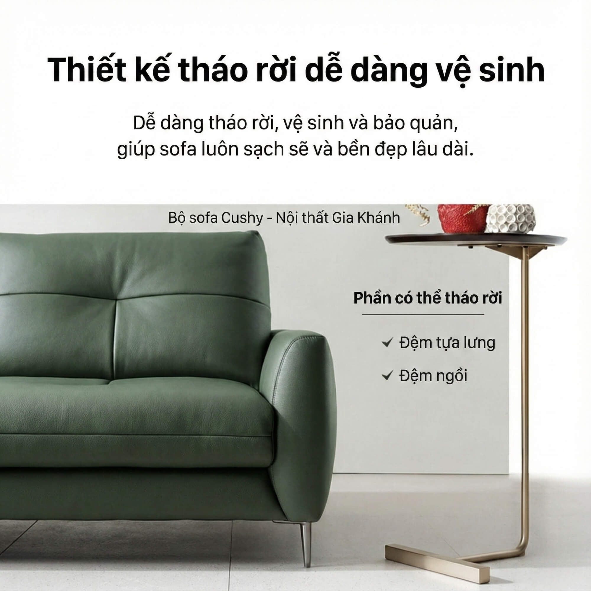 Sofa CUSHY - Sofa Đơn Bọc Da Thư Giãn Cho Gia Đình