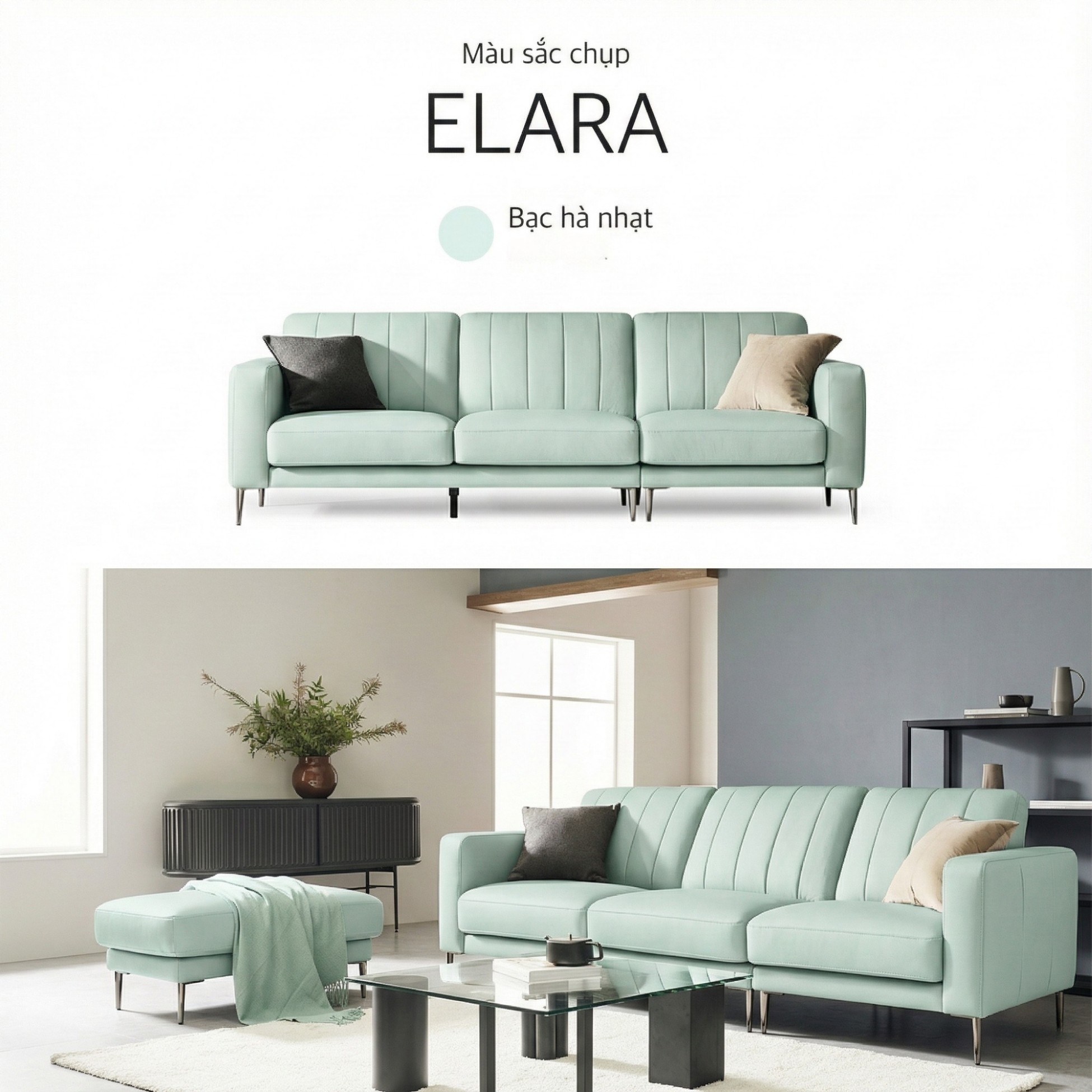 Sofa ELARA - Sofa Hiện Đại Kiểu Dáng Retro Cao Cấp Đem Lại Cảm Giác Thoải Mái