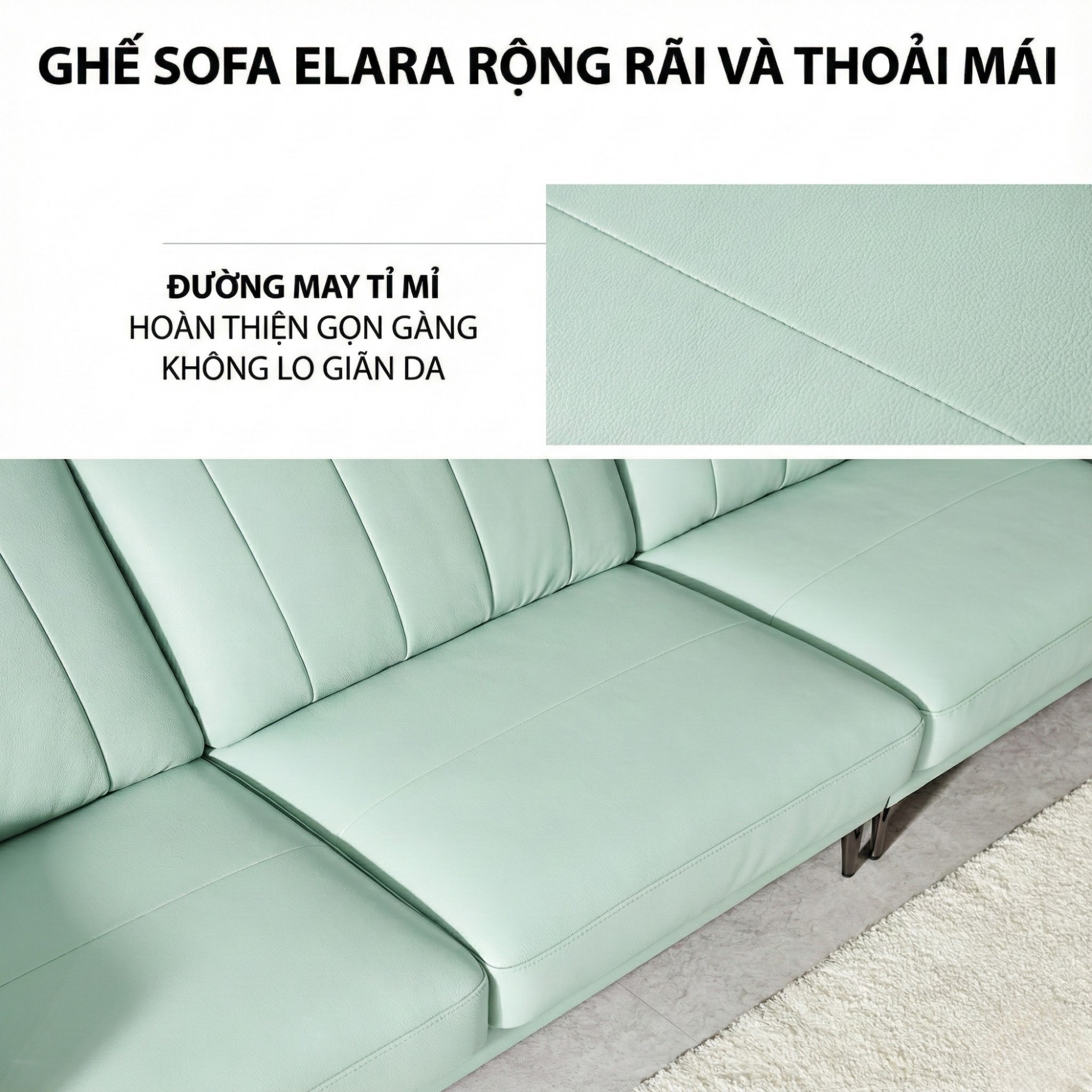 Sofa ELARA - Sofa Hiện Đại Kiểu Dáng Retro Cao Cấp Đem Lại Cảm Giác Thoải Mái