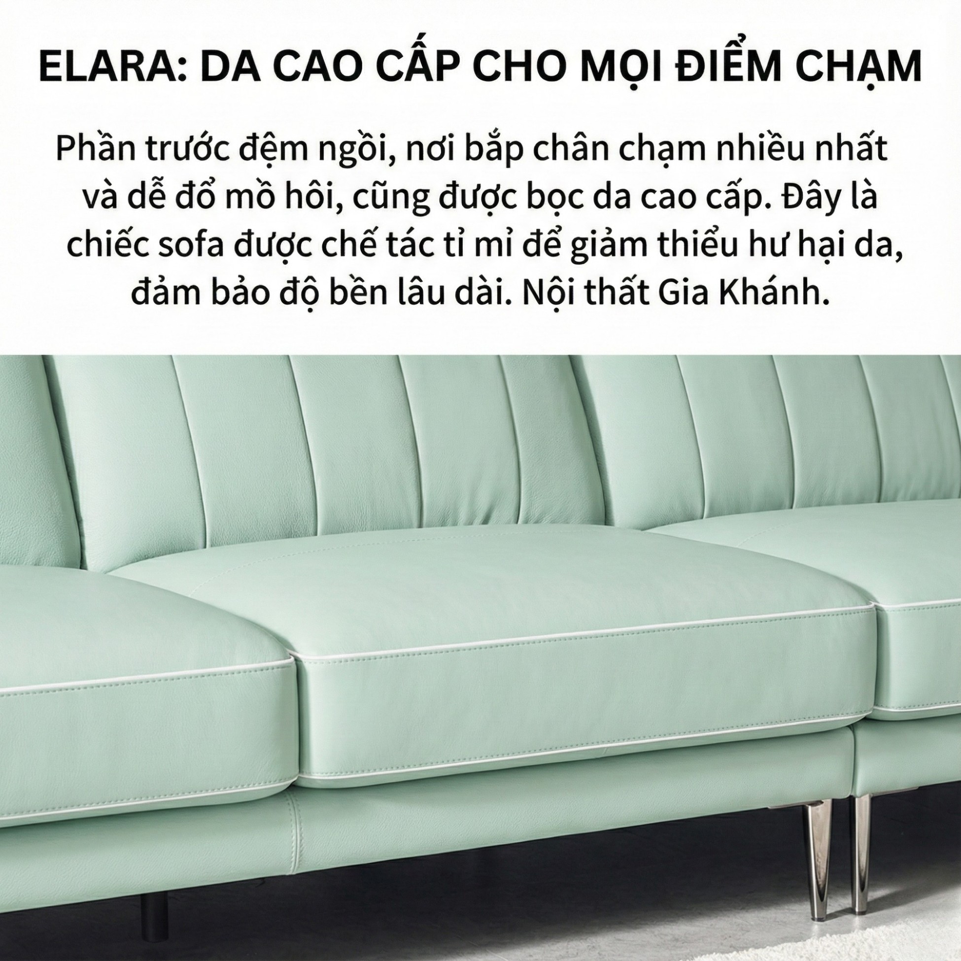 Sofa ELARA - Sofa Hiện Đại Kiểu Dáng Retro Cao Cấp Đem Lại Cảm Giác Thoải Mái