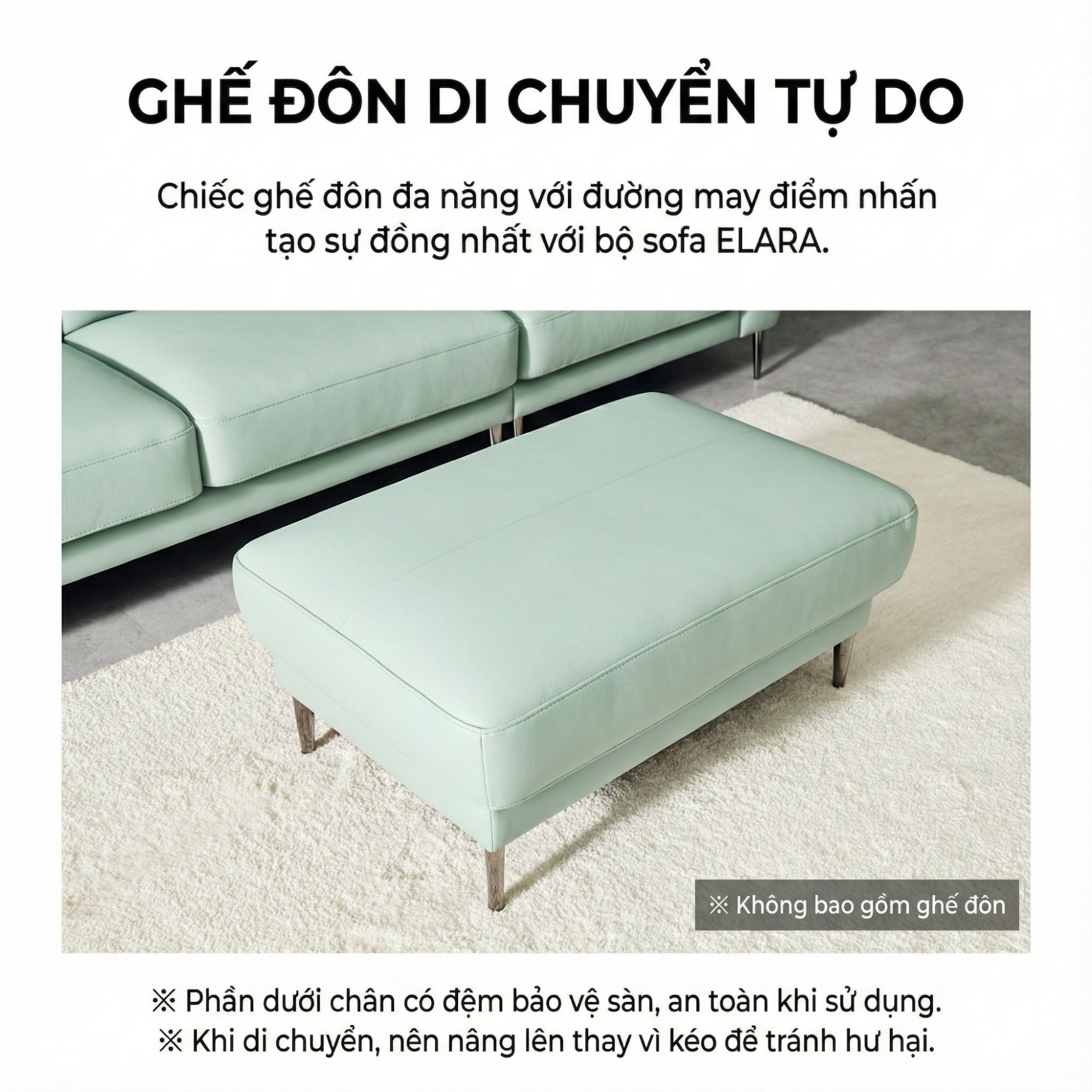 Sofa ELARA - Sofa Hiện Đại Kiểu Dáng Retro Cao Cấp Đem Lại Cảm Giác Thoải Mái