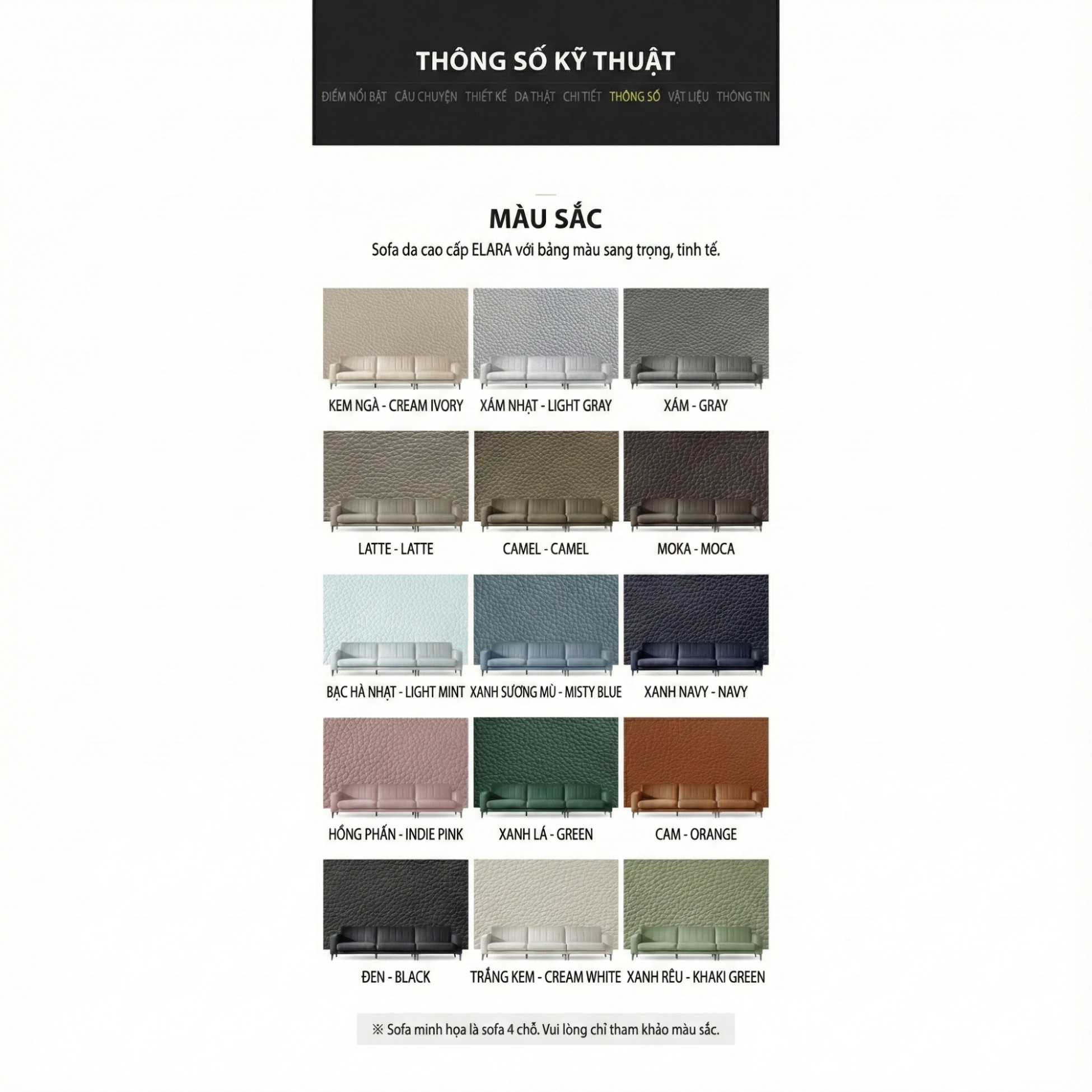 Sofa ELARA - Sofa Hiện Đại Kiểu Dáng Retro Cao Cấp Đem Lại Cảm Giác Thoải Mái