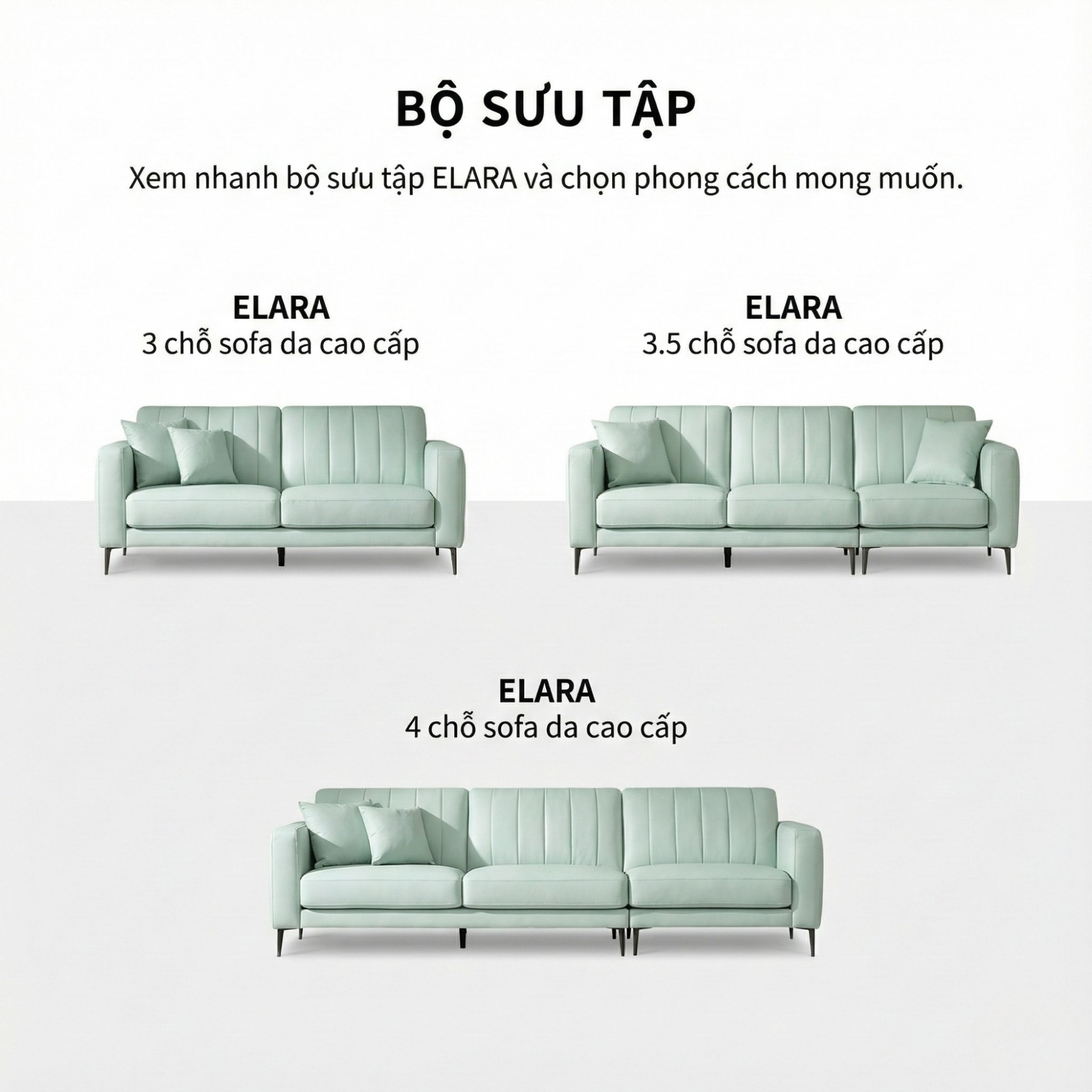 Sofa ELARA - Sofa Hiện Đại Kiểu Dáng Retro Cao Cấp Đem Lại Cảm Giác Thoải Mái