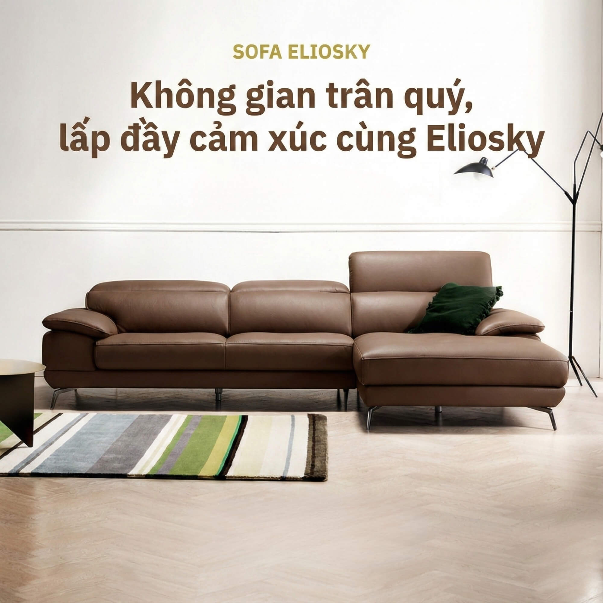 Sofa ELIOSKY - Sofa Góc Có Tựa Đầu Thông Minh Thư Giãn Êm Như Mây