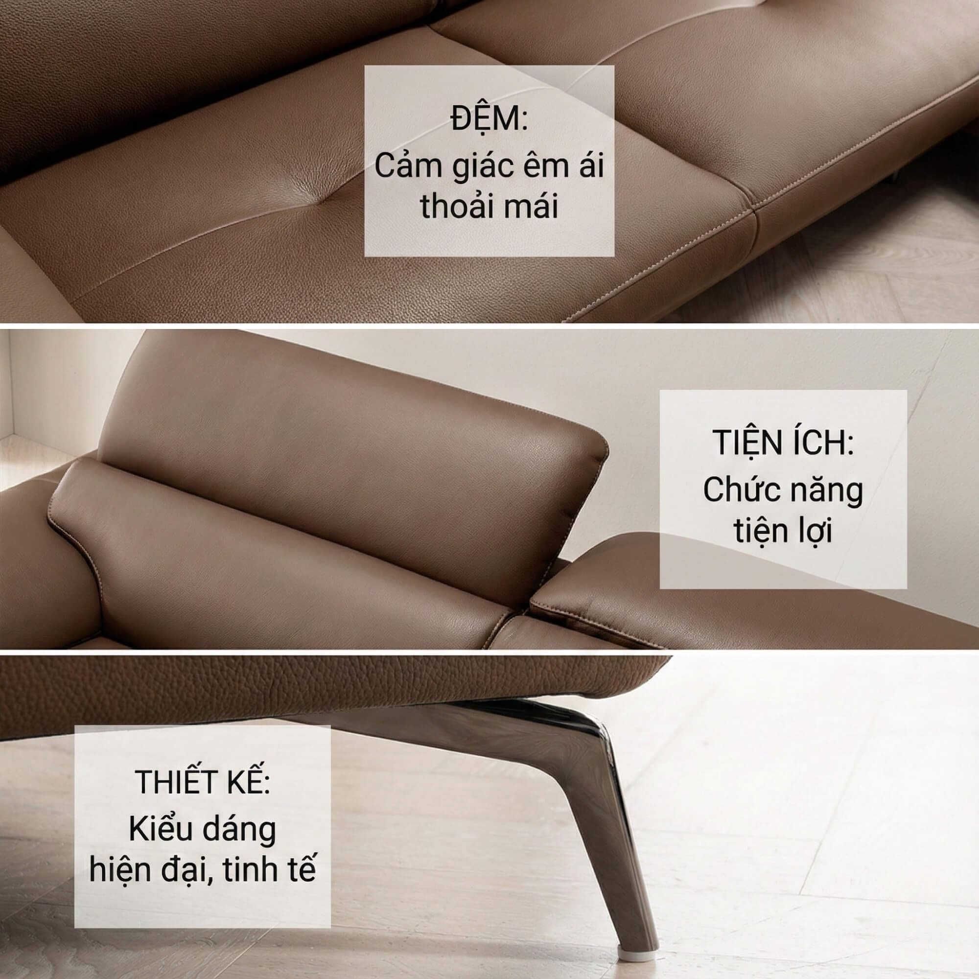 Sofa ELIOSKY - Sofa Góc Có Tựa Đầu Thông Minh Thư Giãn Êm Như Mây