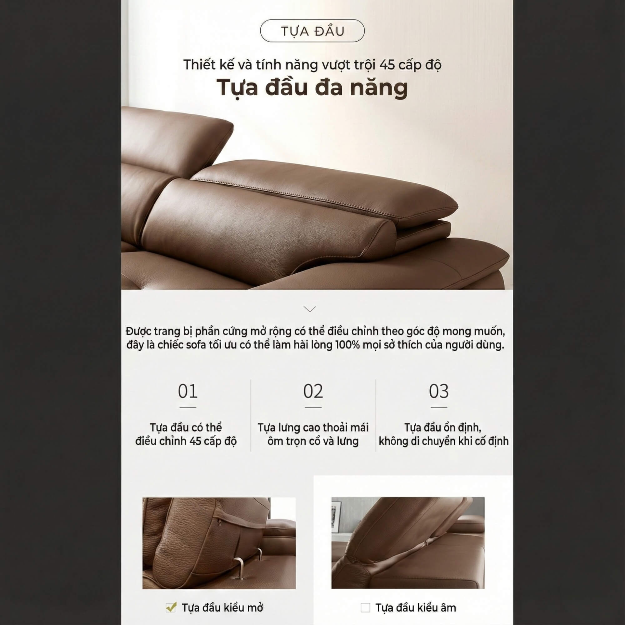 Sofa ELIOSKY - Sofa Góc Có Tựa Đầu Thông Minh Thư Giãn Êm Như Mây