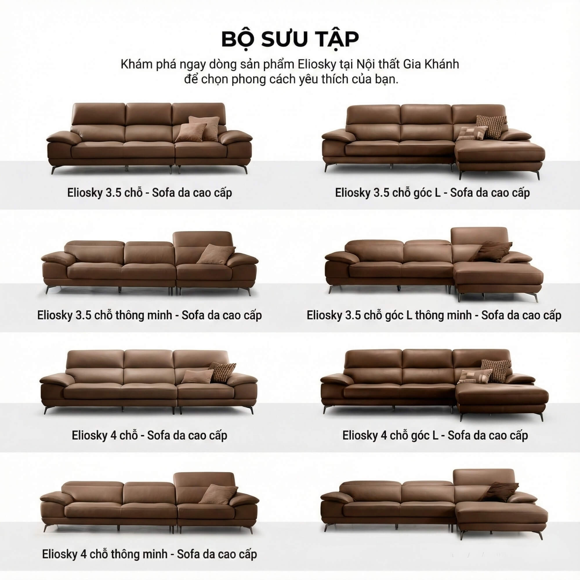 Sofa ELIOSKY - Sofa Góc Có Tựa Đầu Thông Minh Thư Giãn Êm Như Mây